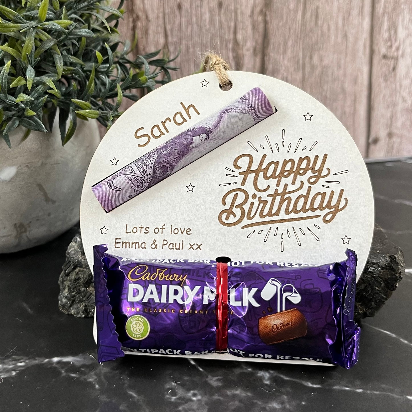 Personalised Birthday Chocolate & Money Holder: Cash Envelope, Children’s Gift