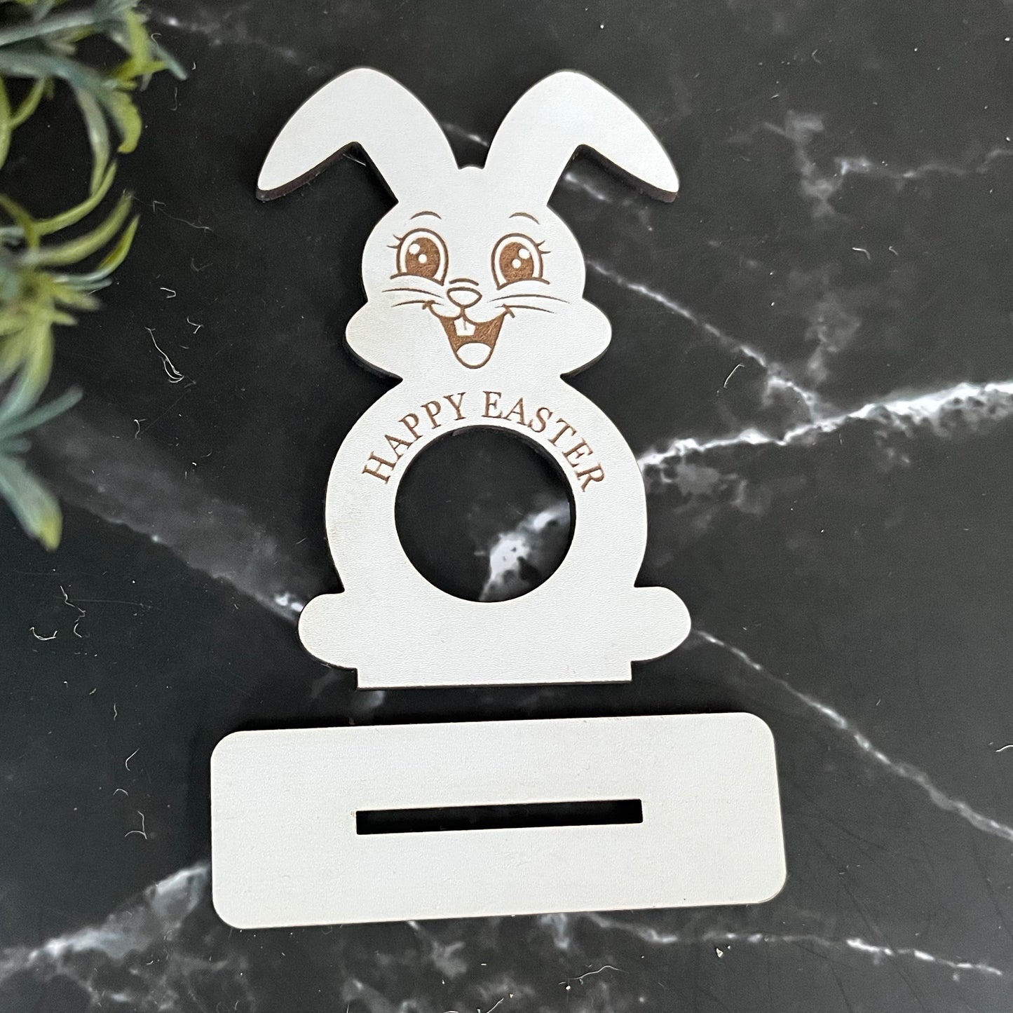 4 x Personalised Easter Bunny Chocolate Holder: Wooden Easter Table Decoration, Lindor, Lindt Chocolate, Place Setting