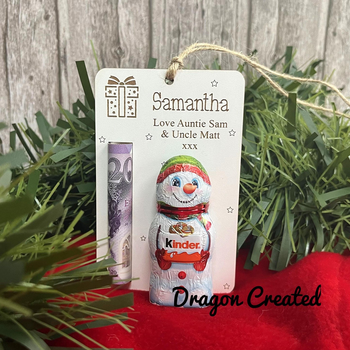 Christmas Money And Chocolate Holder, Envelope- Tree Ornament, Lindor Bear, Kinder Snowman