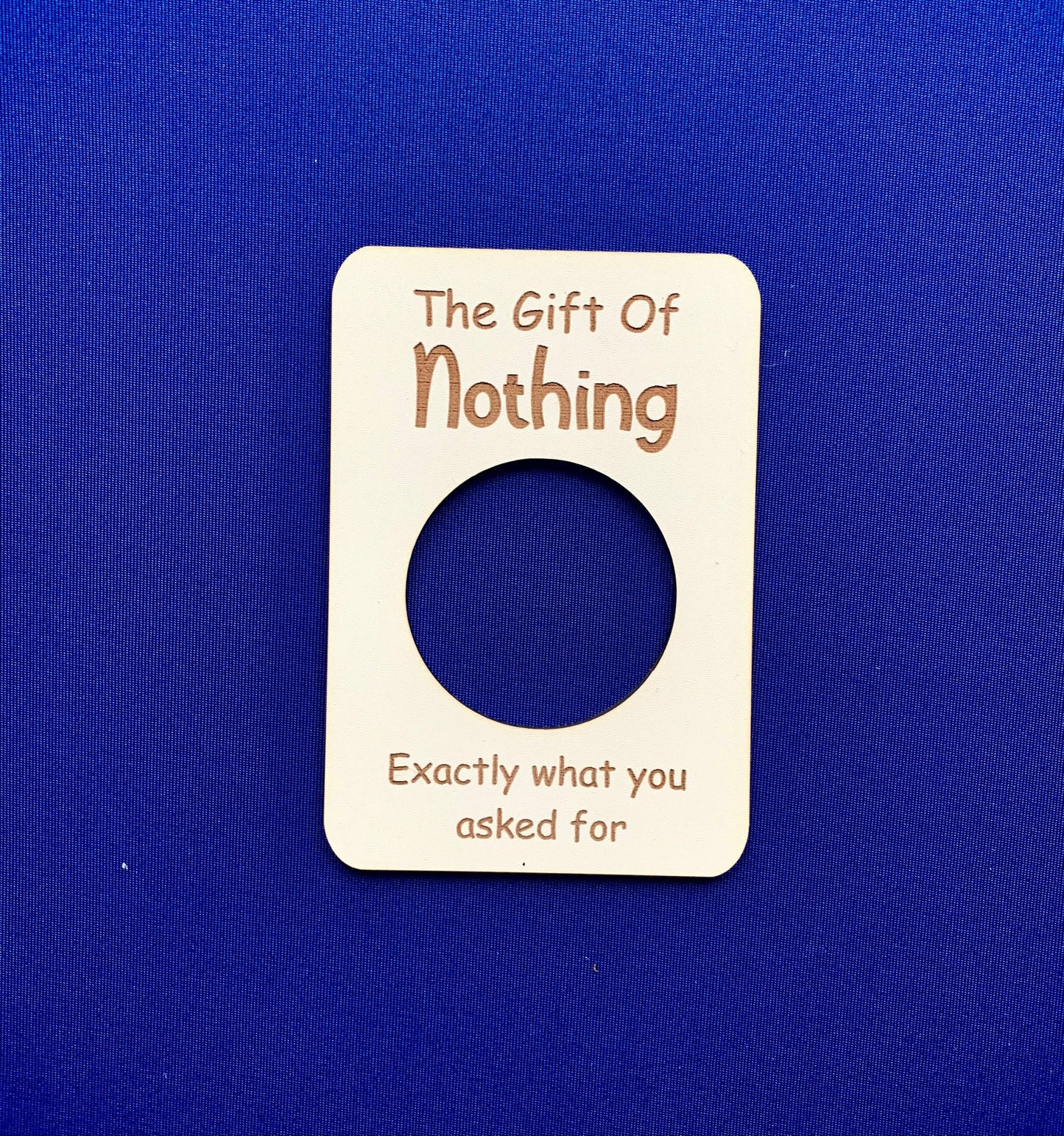Gift Of Nothing Plaque: Funny Novelty Birthday Gift
