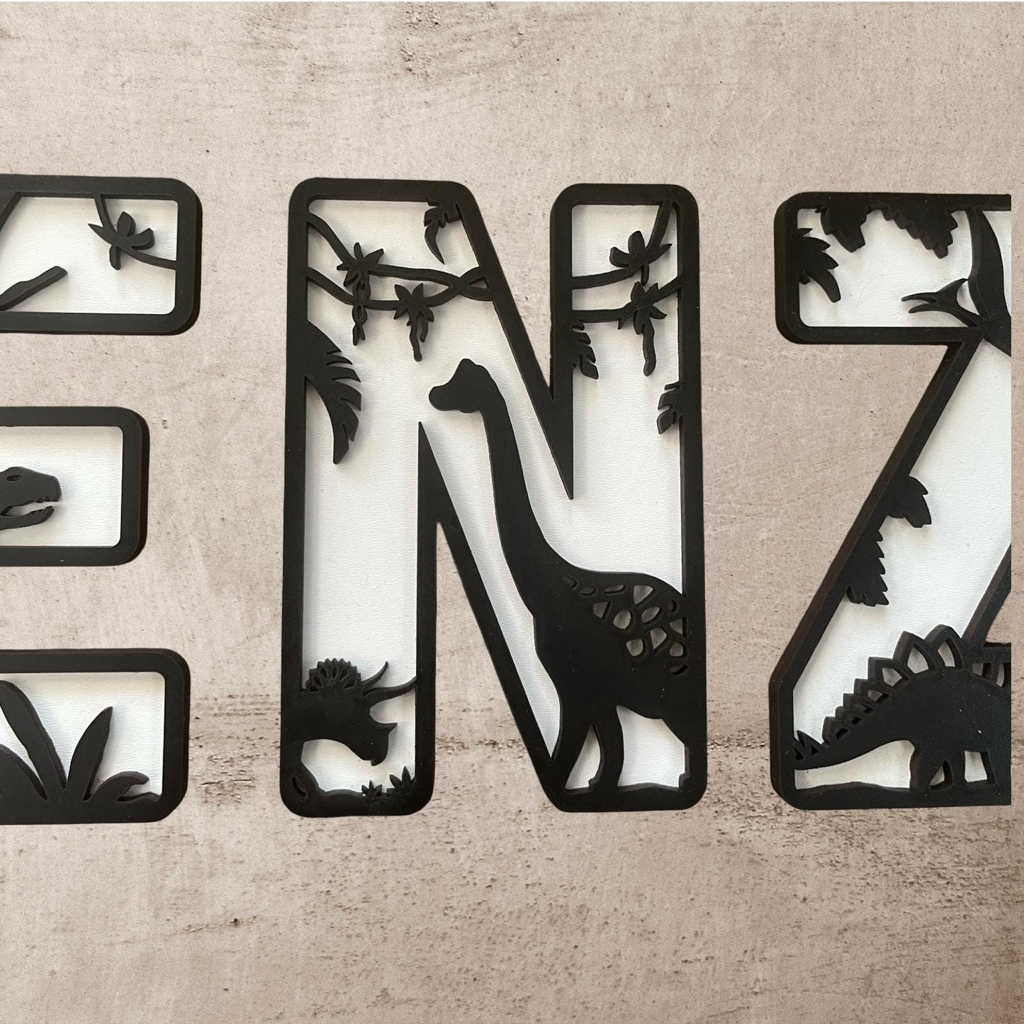 Dinosaur Name Sign, Dino Door Letter, Nursey Sign, Alphabet Custom Name Art.
