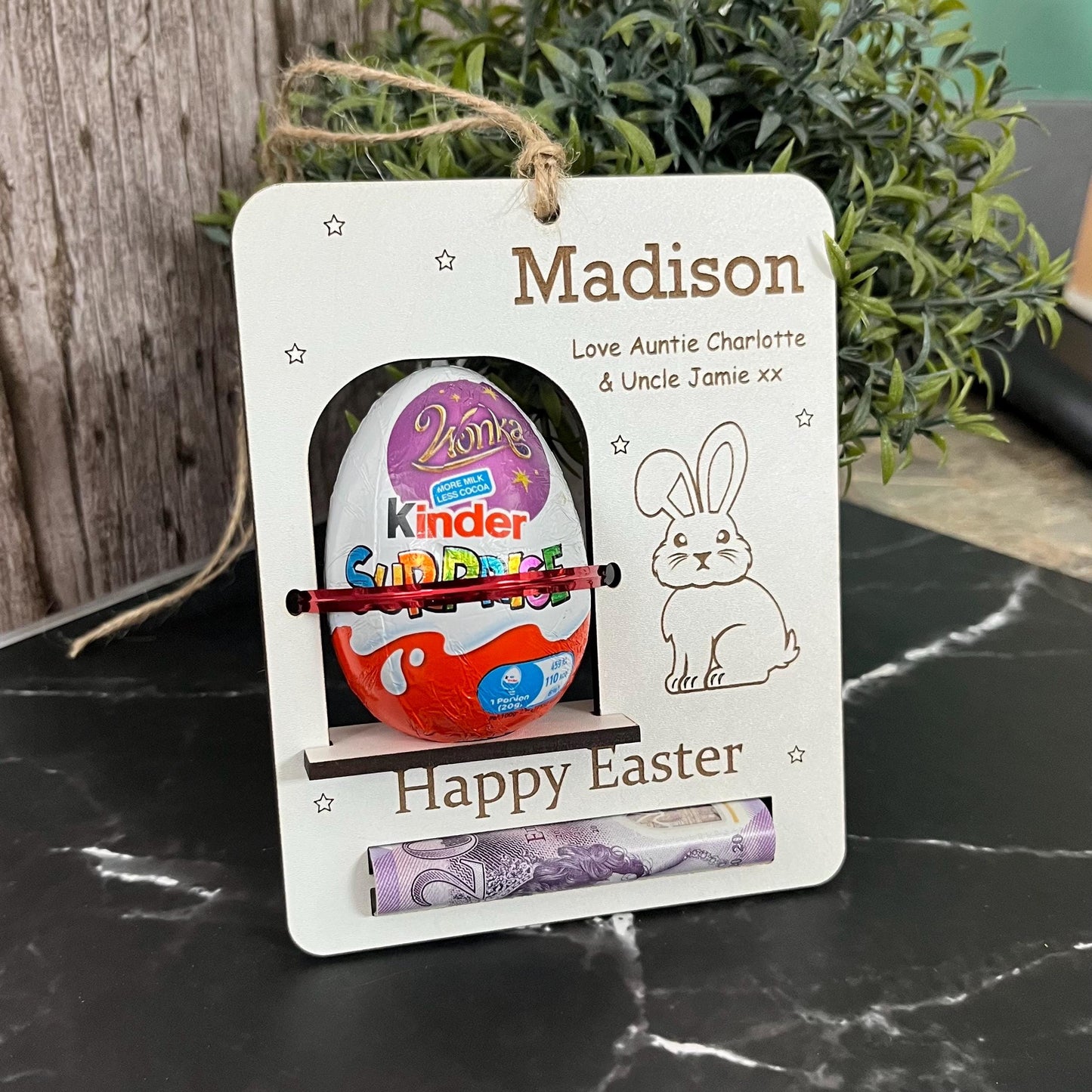 Easter Money Holder: Cash And Easter Egg Holder, Chocolate Personalised Envelope