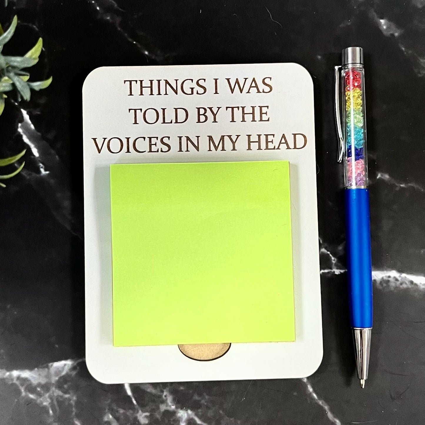 Funny Work Note Pad, Post-it Note Holder: Sarcastic Desk Organizer