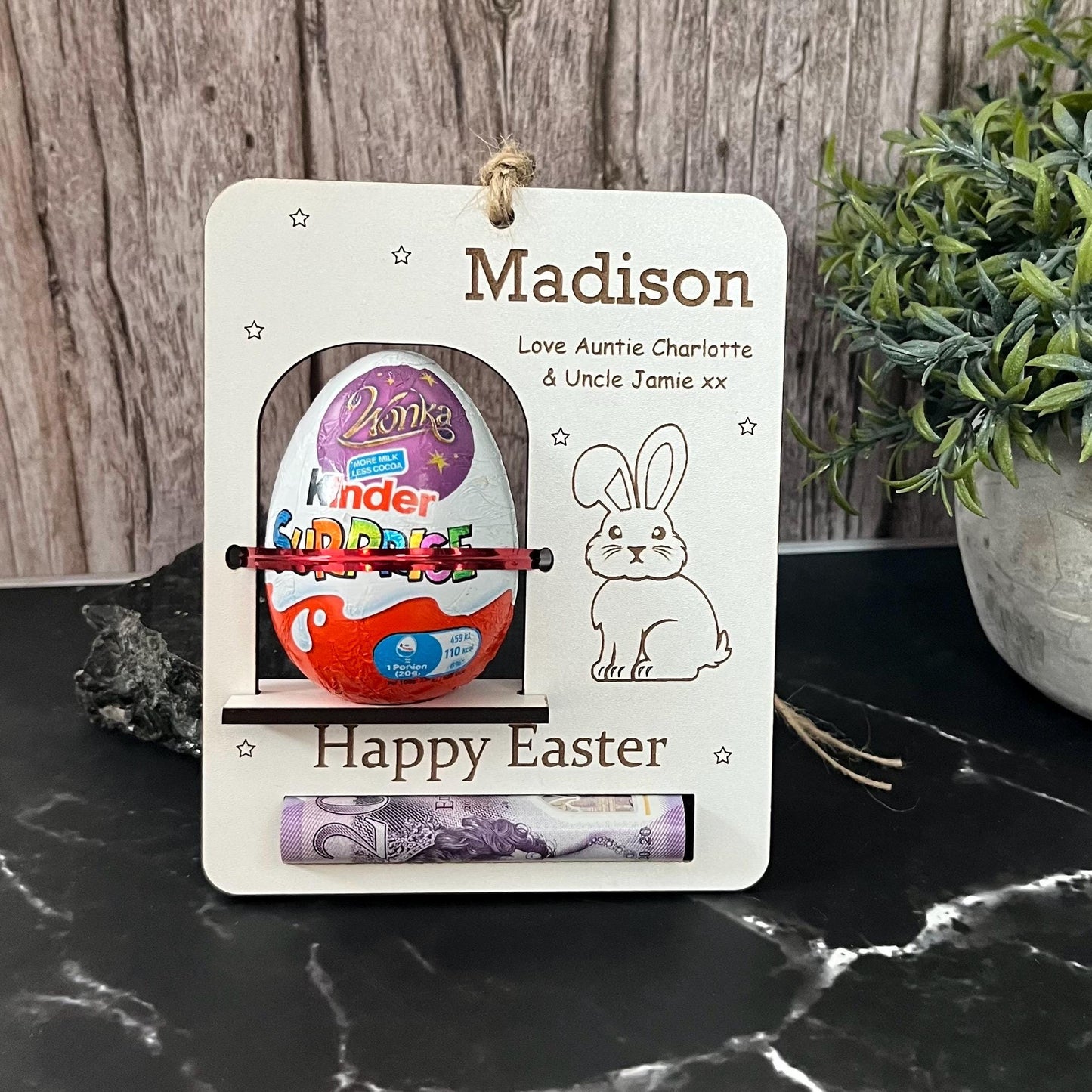Easter Money Holder: Cash And Easter Egg Holder, Chocolate Personalised Envelope