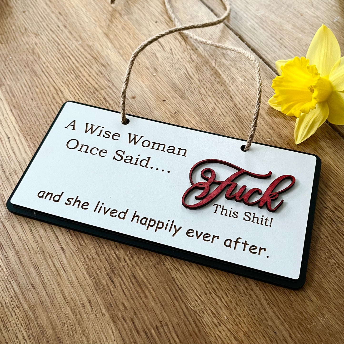 Funny Wooden Sign, Insulting décor, Rude Quote, A Wise Woman Once Said, House Plaque