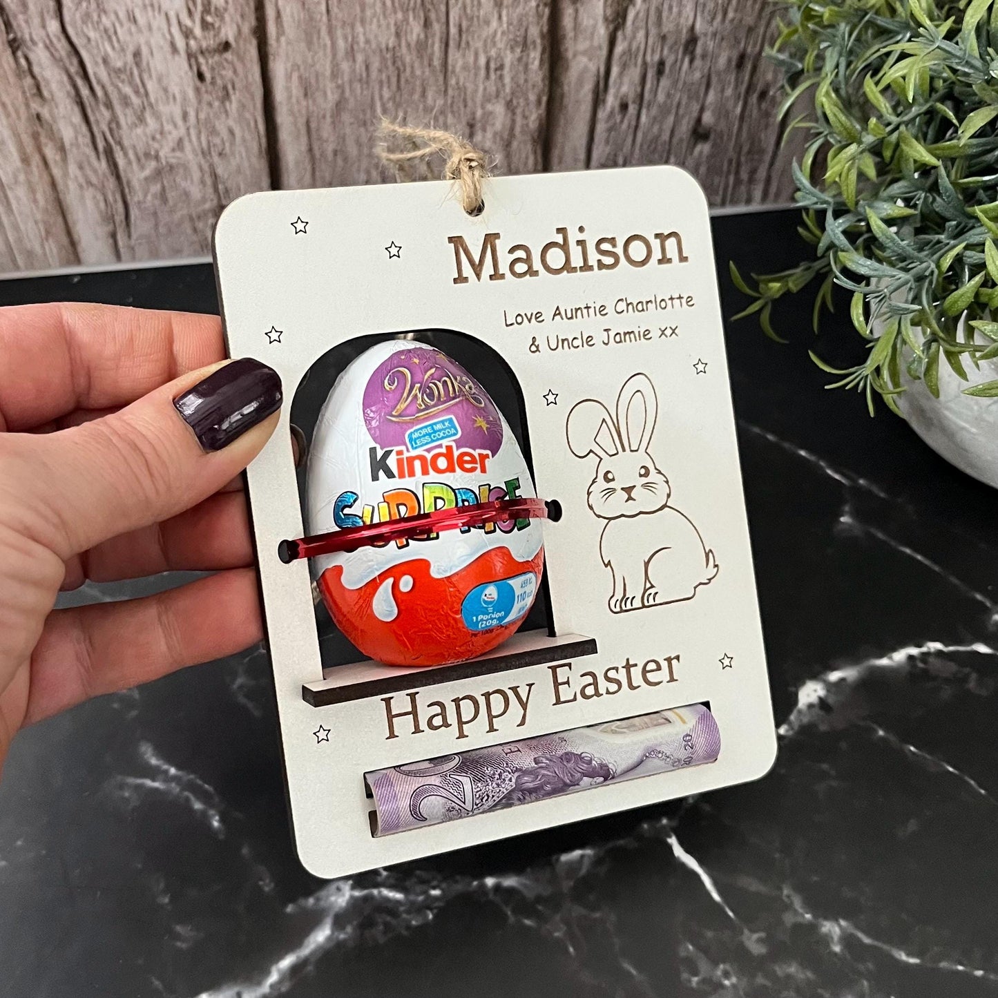 Easter Money Holder: Cash And Easter Egg Holder, Chocolate Personalised Envelope