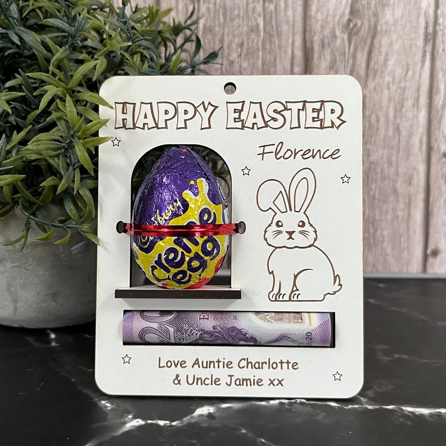 Easter Money Holder: Cash And Easter Egg Holder, Chocolate Personalised Envelope