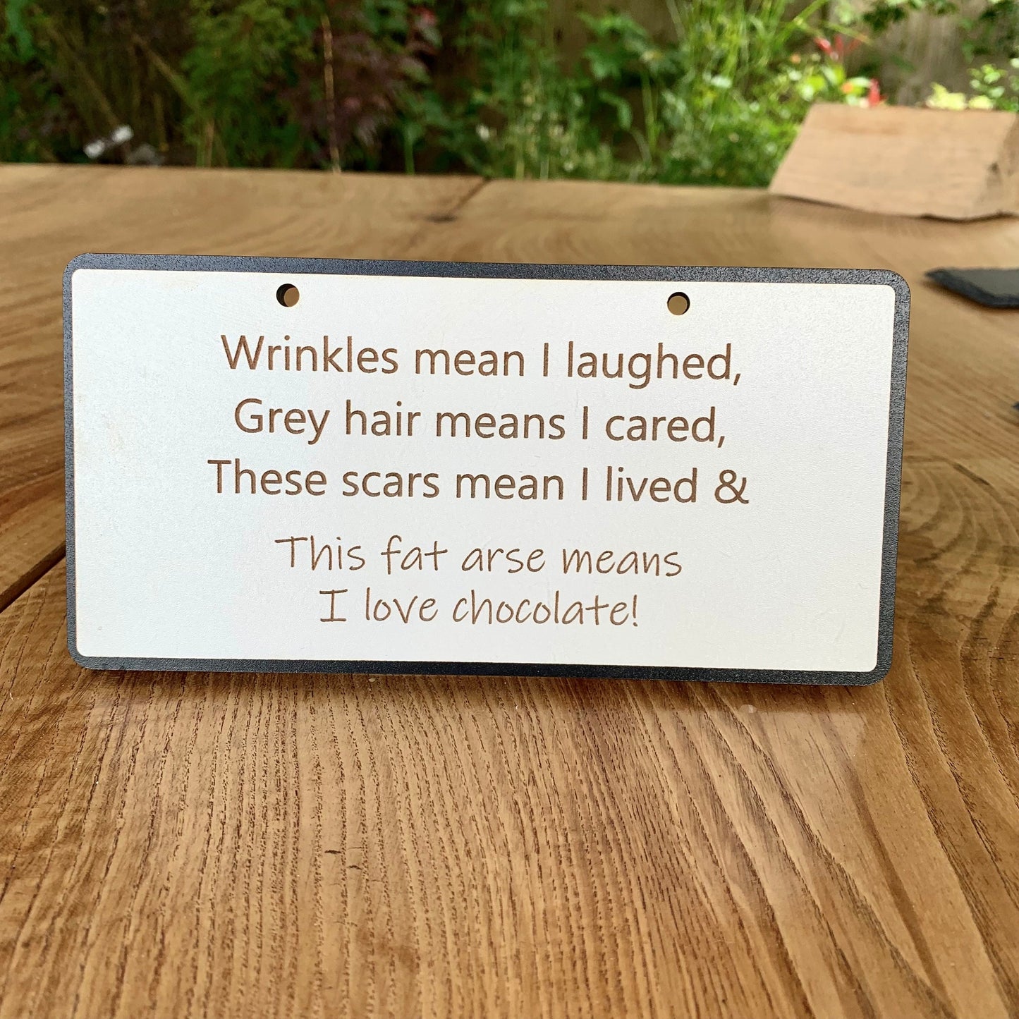 Funny Wooden Sign, Insulting decor, Rude Quote, Wrinkles Mean I Laughed, House Plaque