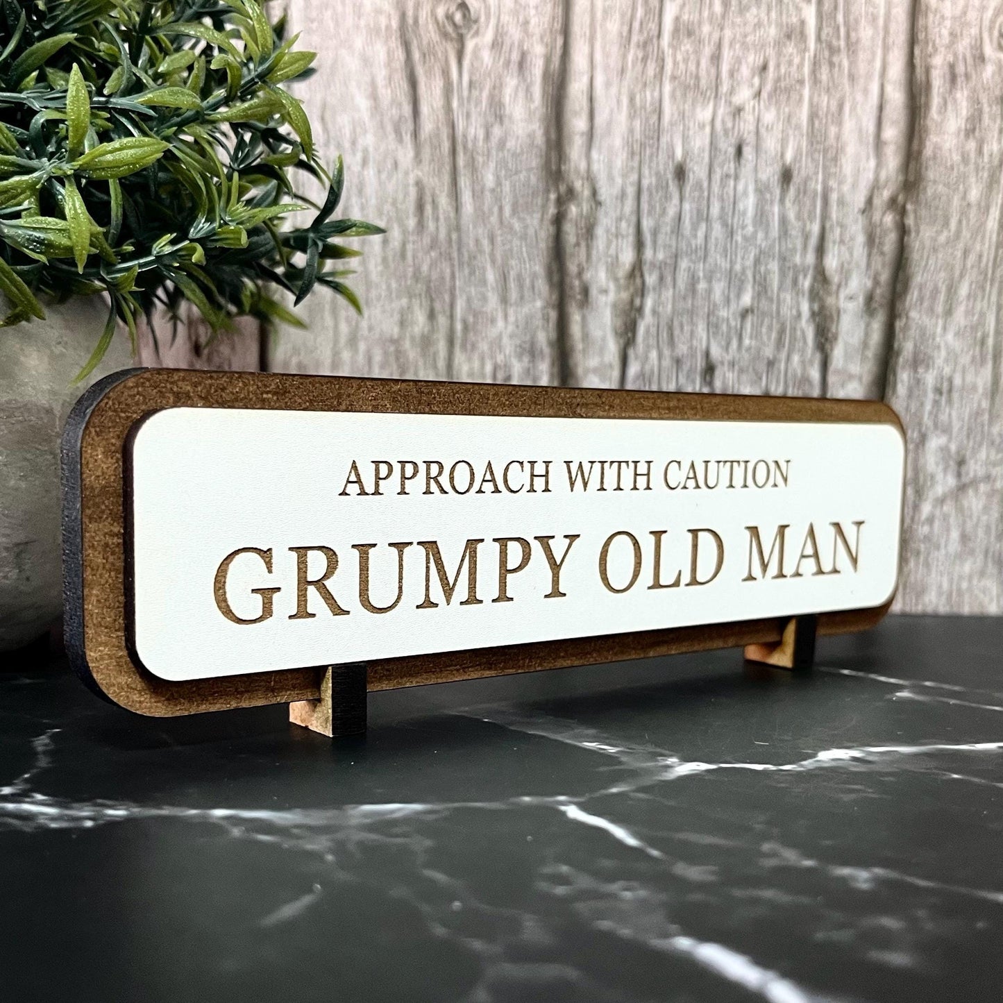 Approach With Caution Grumpy Old Man, Funny Woiden Sign, Wooden Plaque