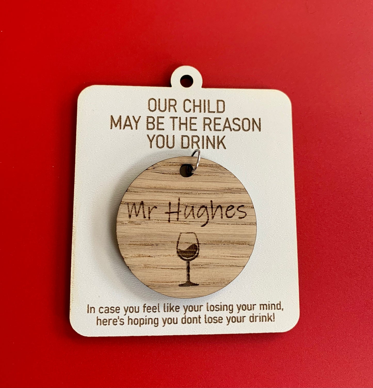 Teacher Wine Glass Charm & Bottle Tag Gift, Wine , Novelty Funny Cheeky Personalised Gift, Appreciation Gift, May Be The Reason You Drink,