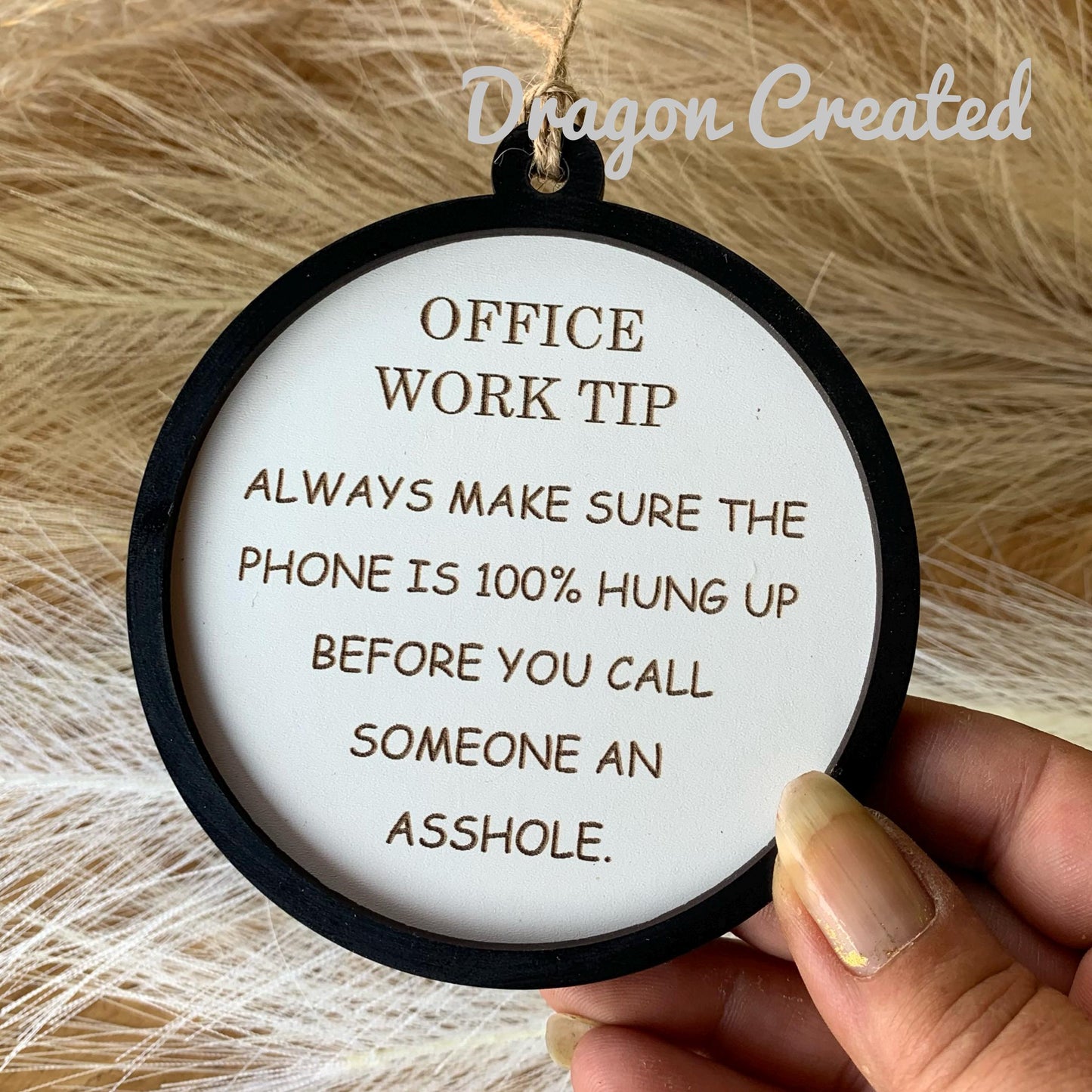 Funny Office Tip Wood Sign - CoWorker Gift, Secret Santa