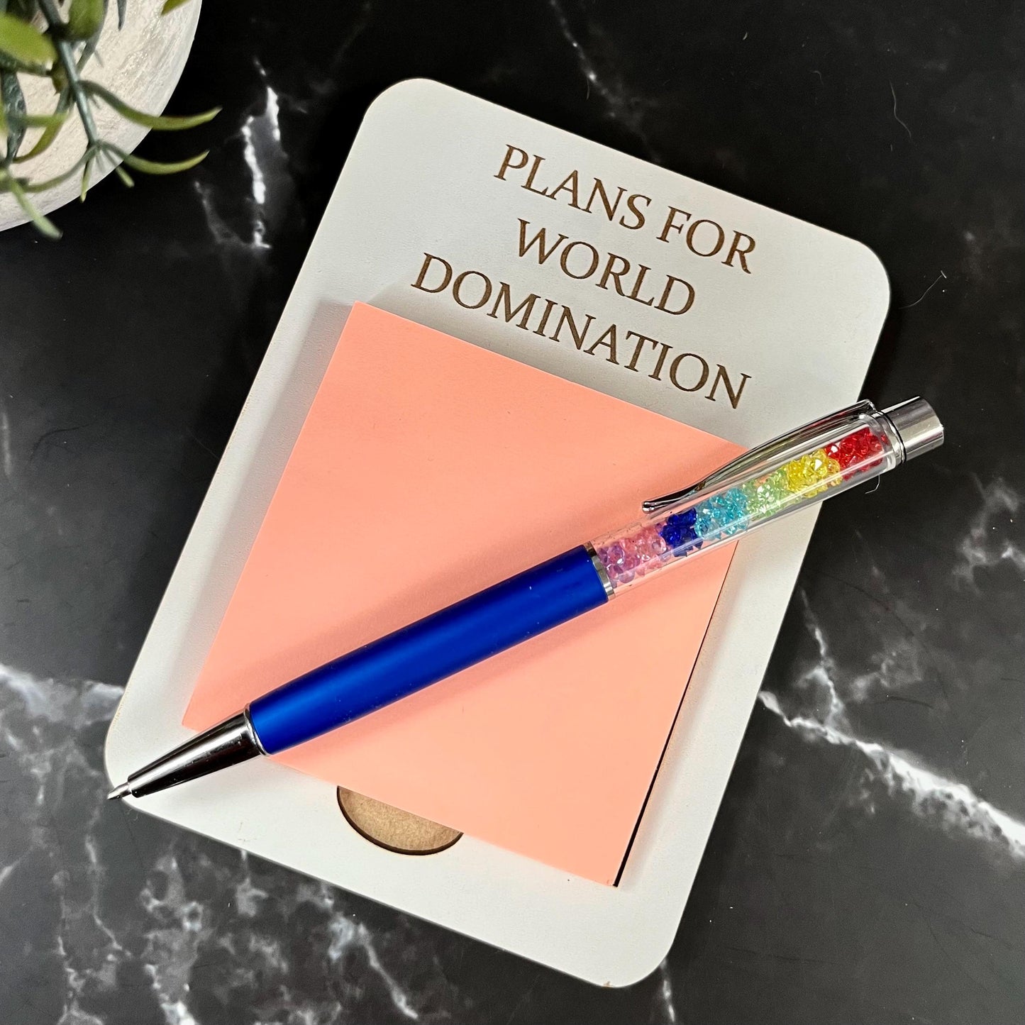 Funny Quote, Note Pad Wooden Post-It Note Holder: Sarcastic Desk Organizer