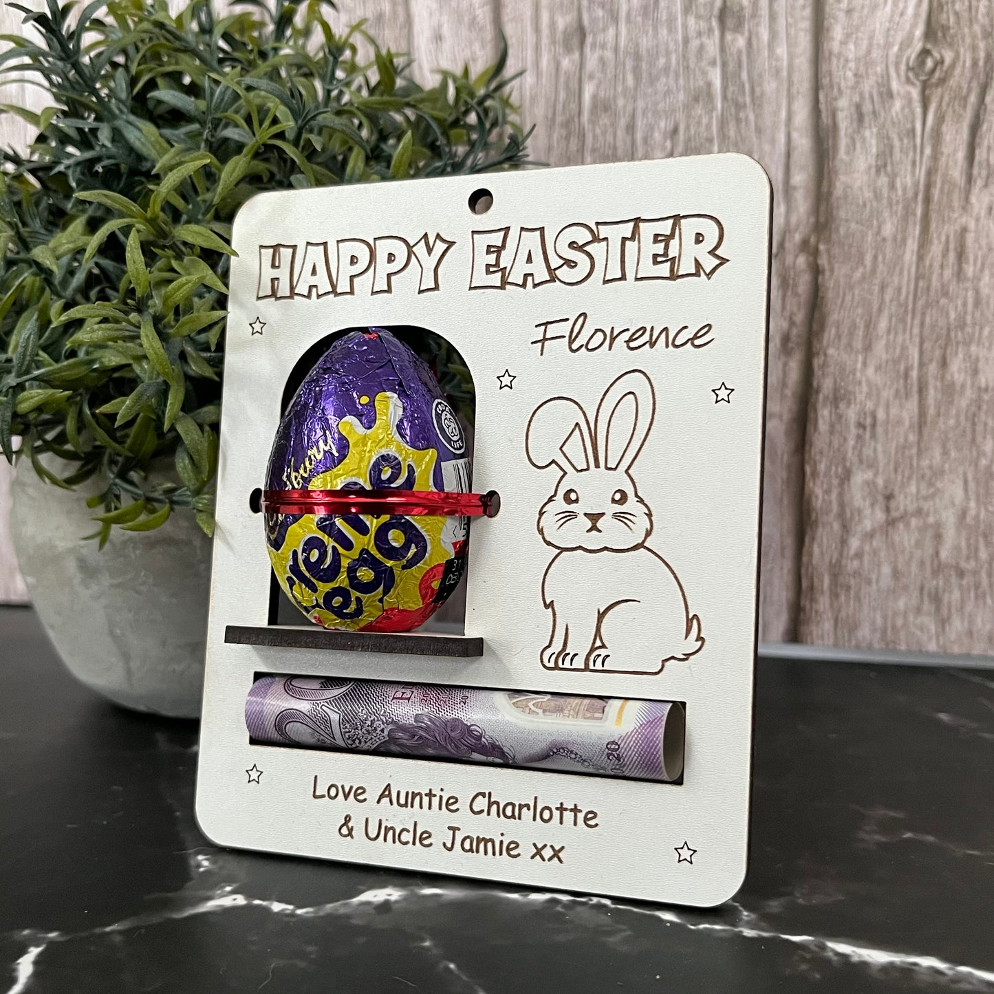 Easter Money Holder: Cash And Easter Egg Holder, Chocolate Personalised Envelope
