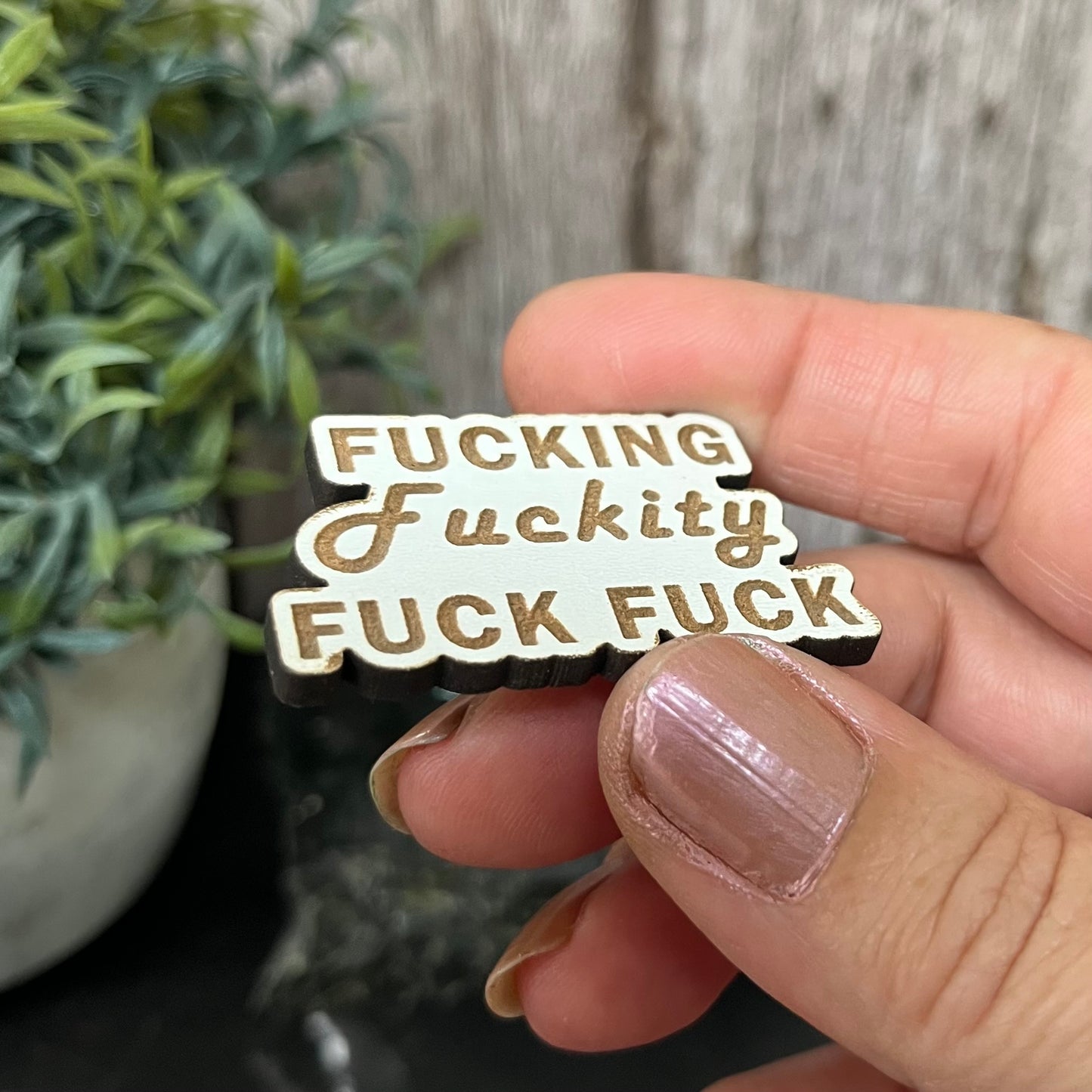 Funny Bag Badges, Pin Badge, Fucking Fuckity Fuck Fuck