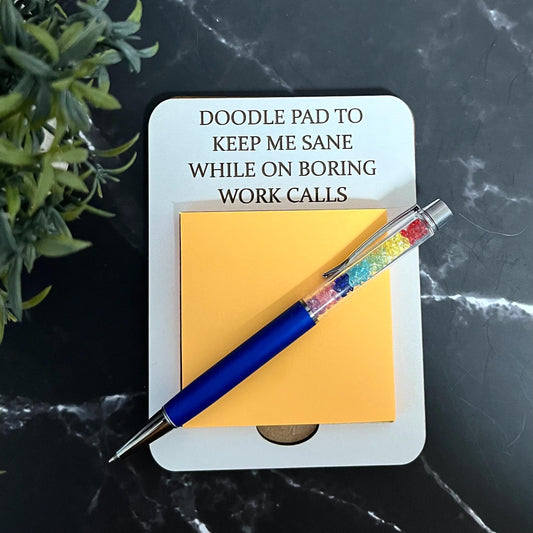 Engraved Wooden Post-It Note Holder: Funny Desk Organizer, Office Note Pad