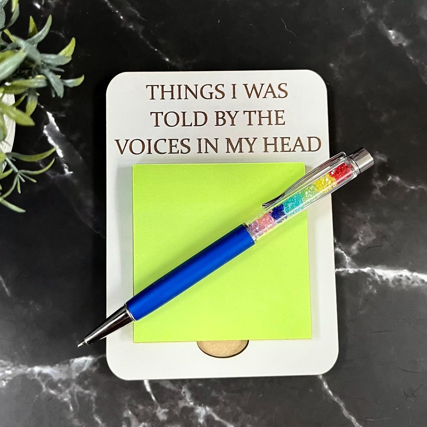 Funny Work Note Pad, Post-it Note Holder: Sarcastic Desk Organizer
