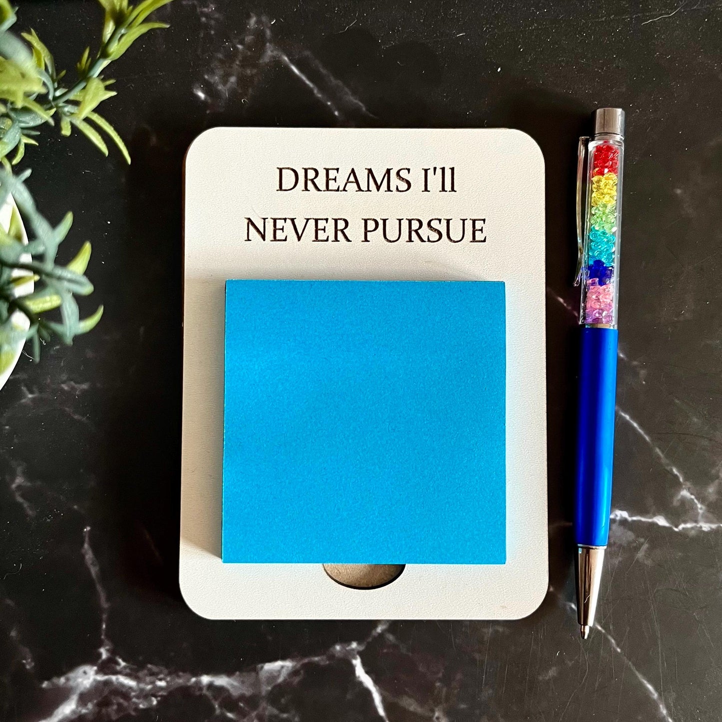 Funny Office Note Pad,  Wooden Sticky Note Holder: Post-it-Note Holder, Sarcastic Work Gift