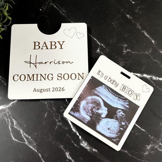 Pregnancy Anoucement, New Baby Photo Box Frame, Baby Scan Photo Frame, Baby Bump Announcement, Pregnancy Ultrasound Gift
