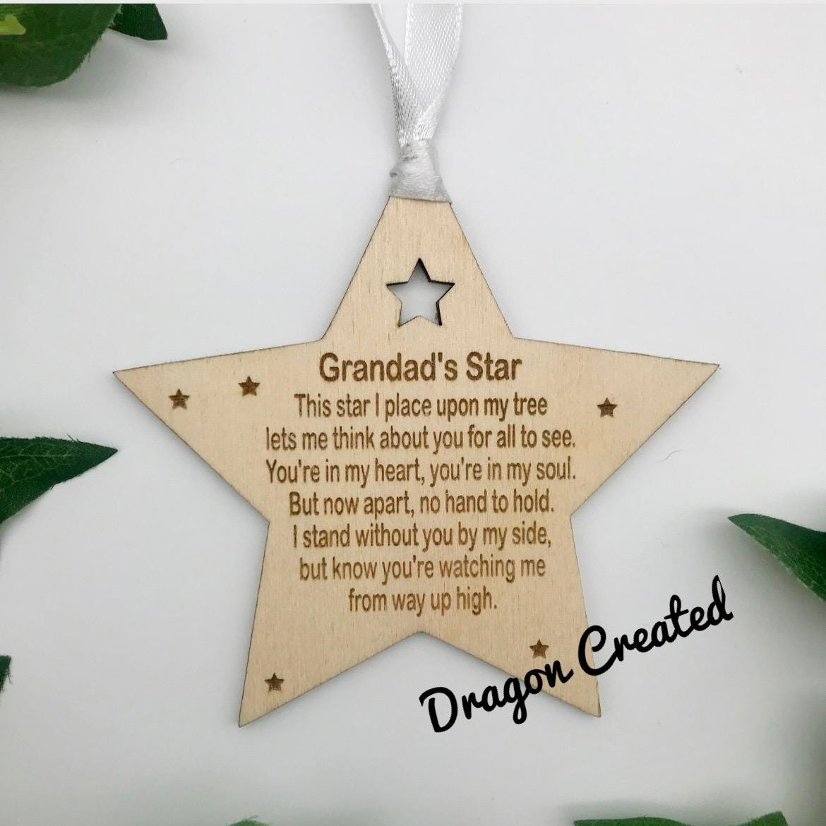Personalised Memorial Star Bauble: Remembrance Christmas Ornament, Loved One Christmas Without You
