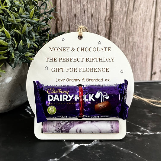 Personalised Birthday Chocolate & Money Holder: Cash Envelope, Children’s Gift