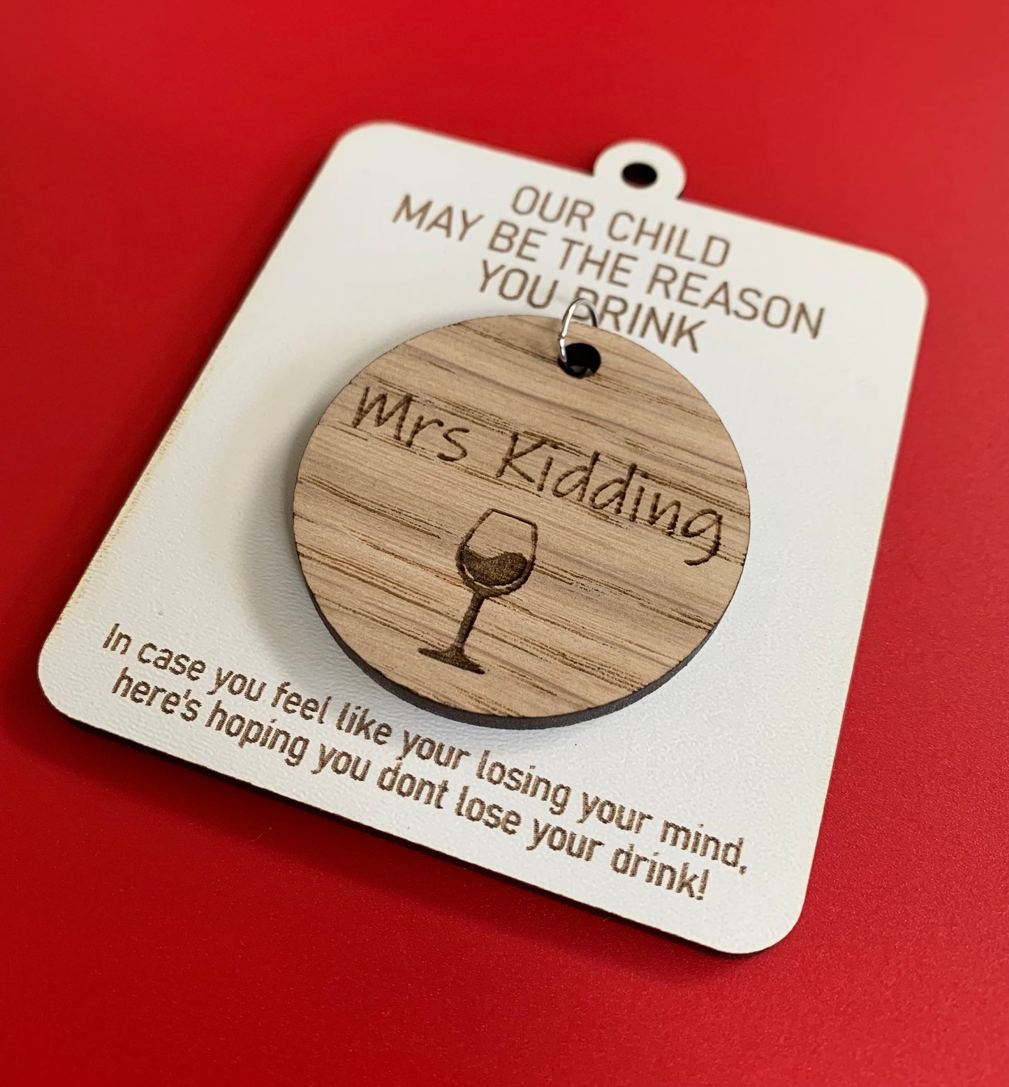 Teacher Wine Glass Charm & Bottle Tag Gift, Wine , Novelty Funny Cheeky Personalised Gift, Appreciation Gift, May Be The Reason You Drink,