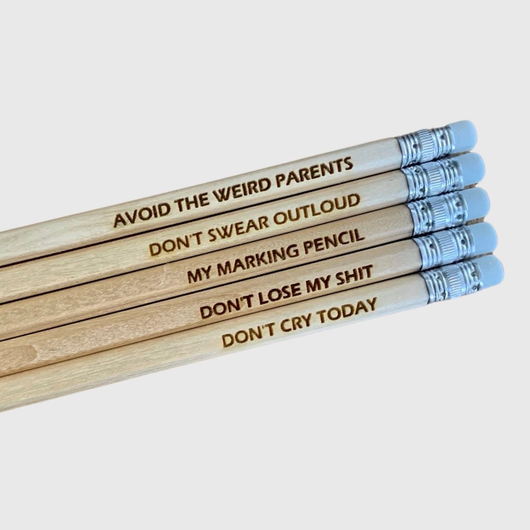 Funny Teacher Pencils: Mature Office Joke Gift Set
