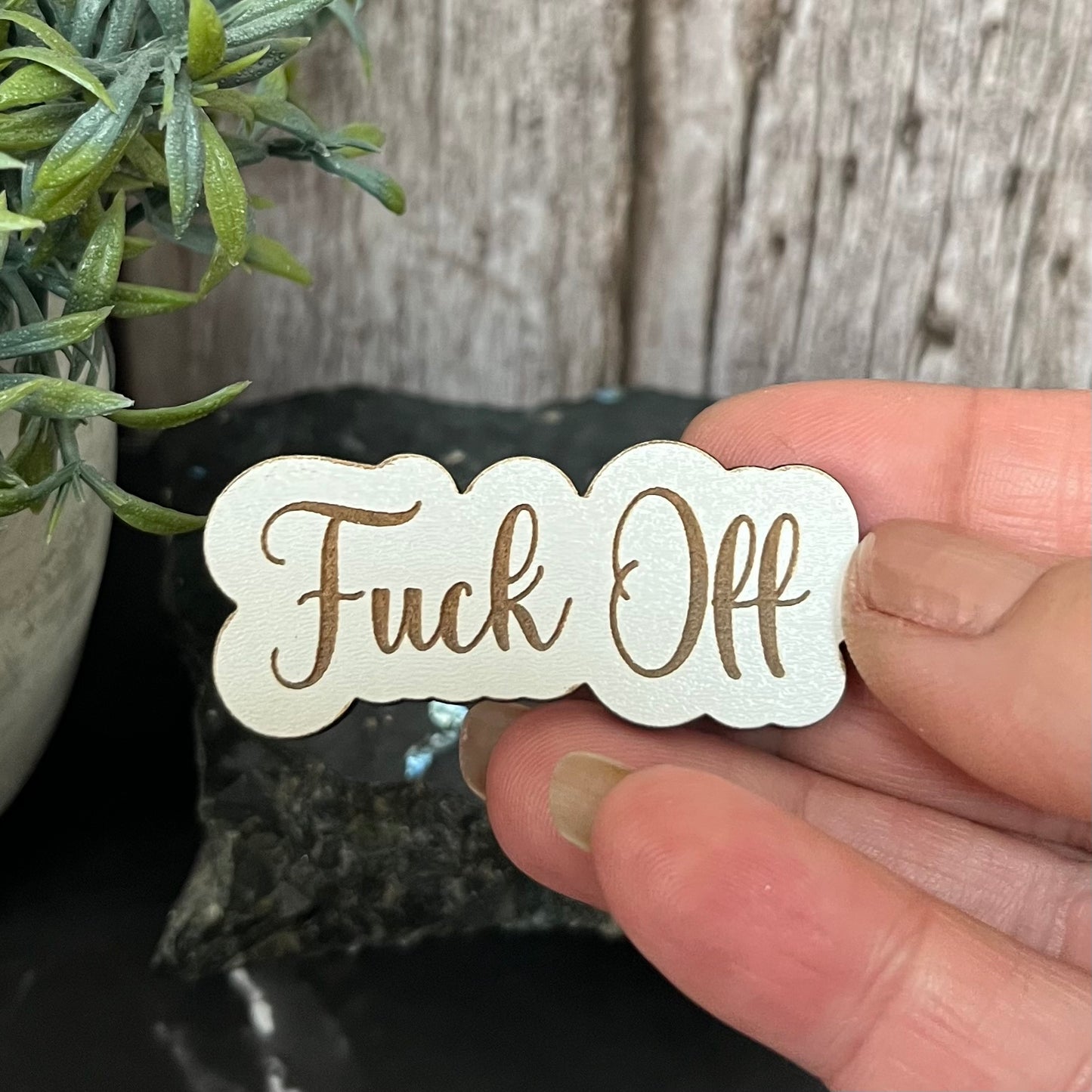 Funny Bag Badges, Pin Badge, Fuck Off