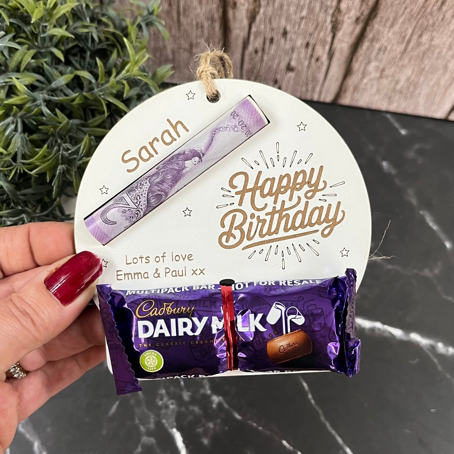 Personalised Birthday Chocolate & Money Holder: Cash Envelope, Children’s Gift