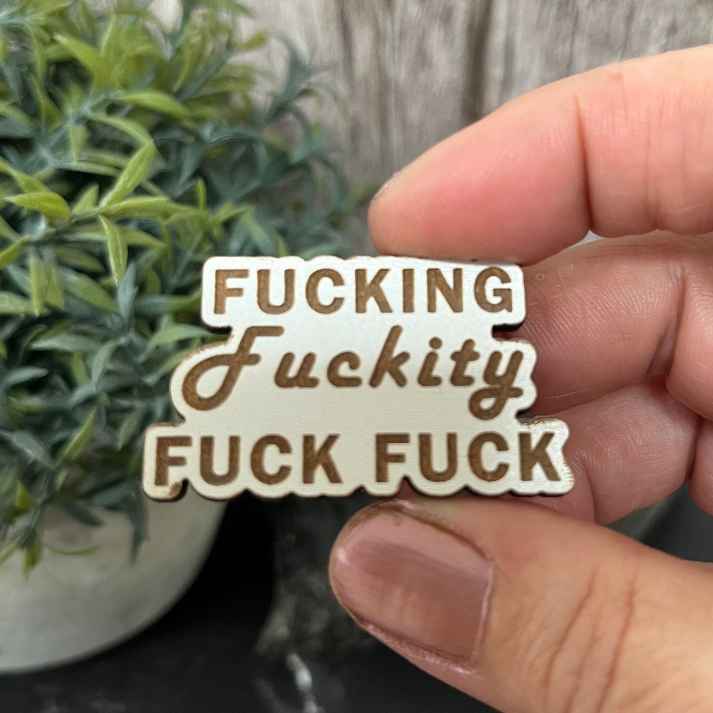 Funny Bag Badges, Pin Badge, Fucking Fuckity Fuck Fuck