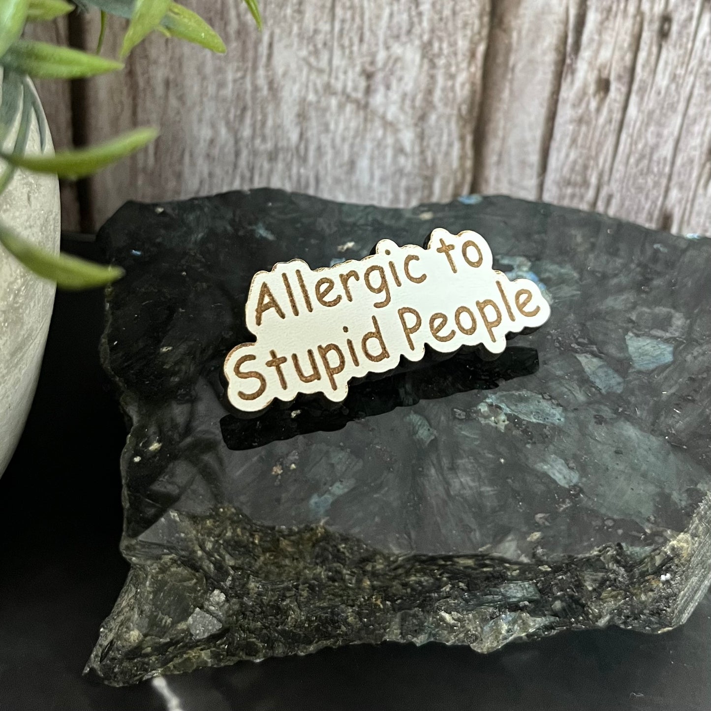 Funny Bag Badges, Pin Badge, Allergic To Stupid People