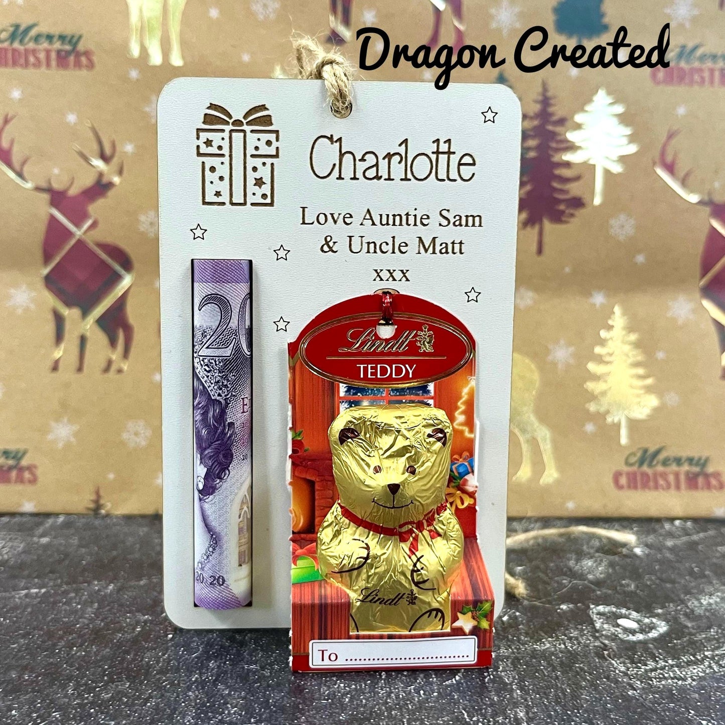 Christmas Money And Chocolate Holder, Envelope- Tree Ornament, Lindor Bear, Kinder Snowman