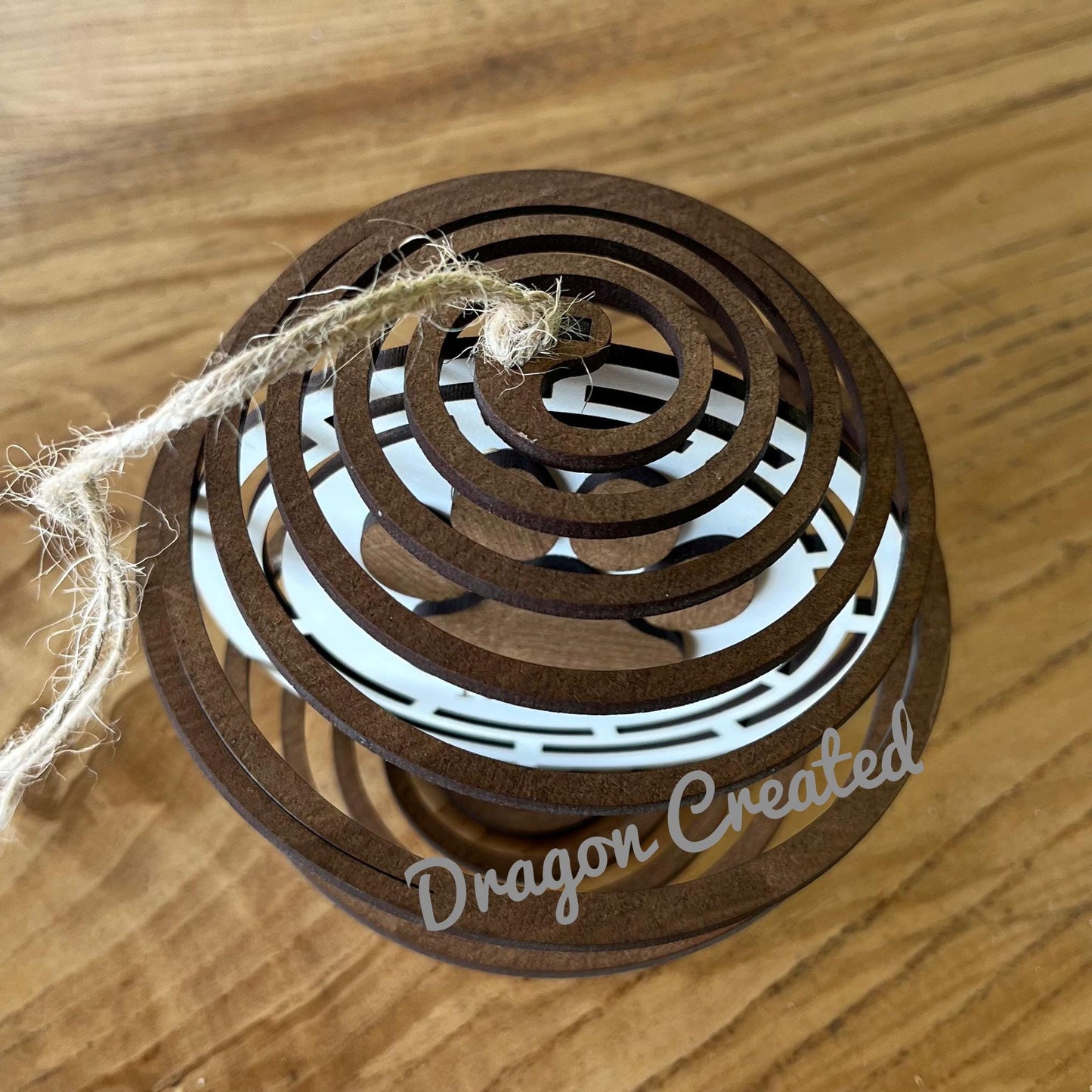 Personalised Dog Christmas Ornament: Engraved Wooden Pet Bauble Tree Decoration