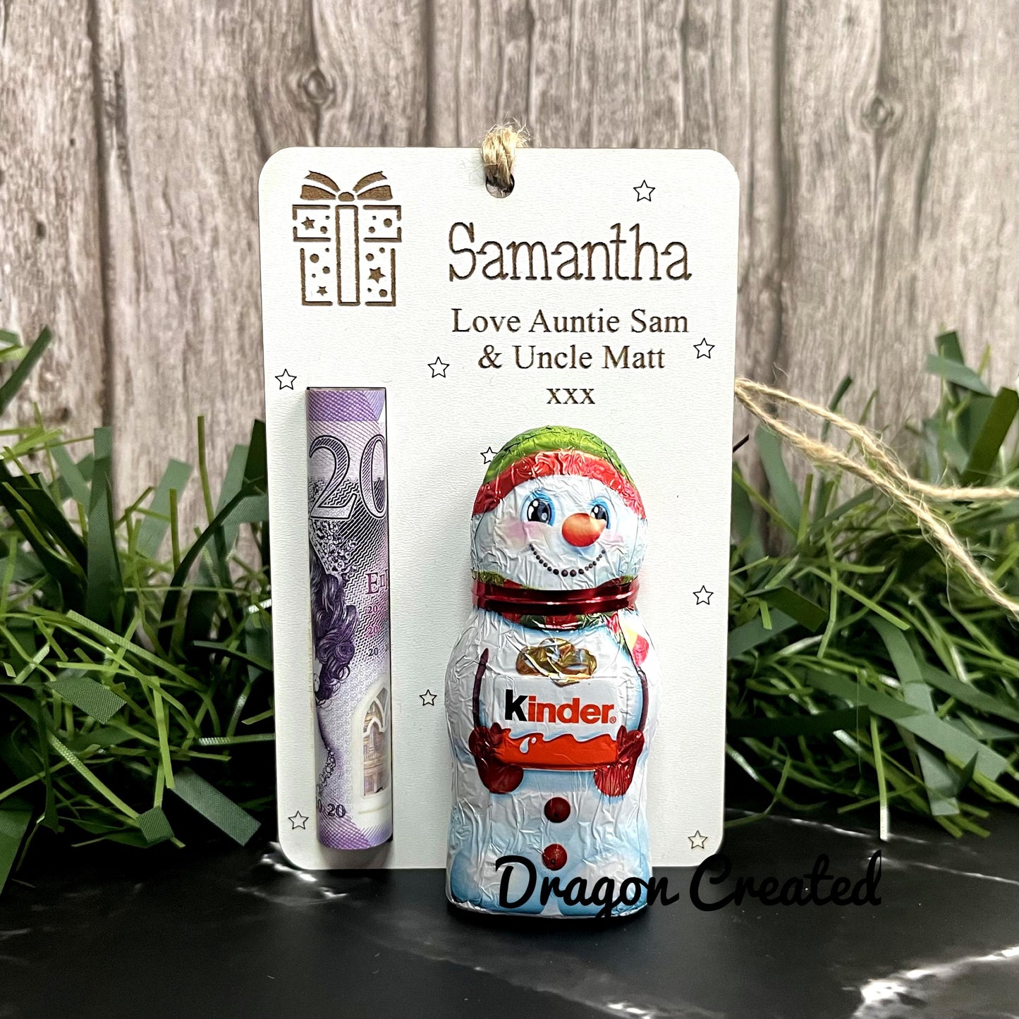 Christmas Money And Chocolate Holder, Envelope- Tree Ornament, Lindor Bear, Kinder Snowman