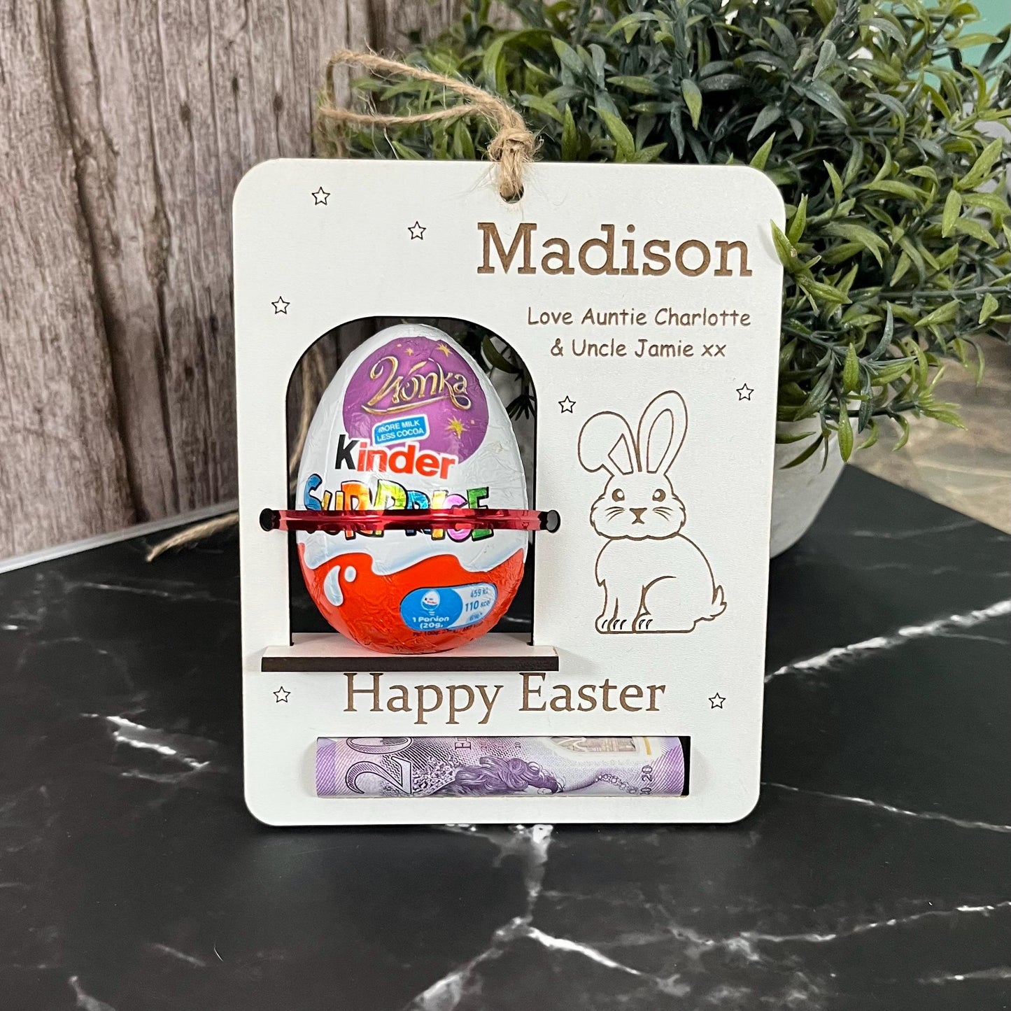 Easter Money Holder: Cash And Easter Egg Holder, Chocolate Personalised Envelope