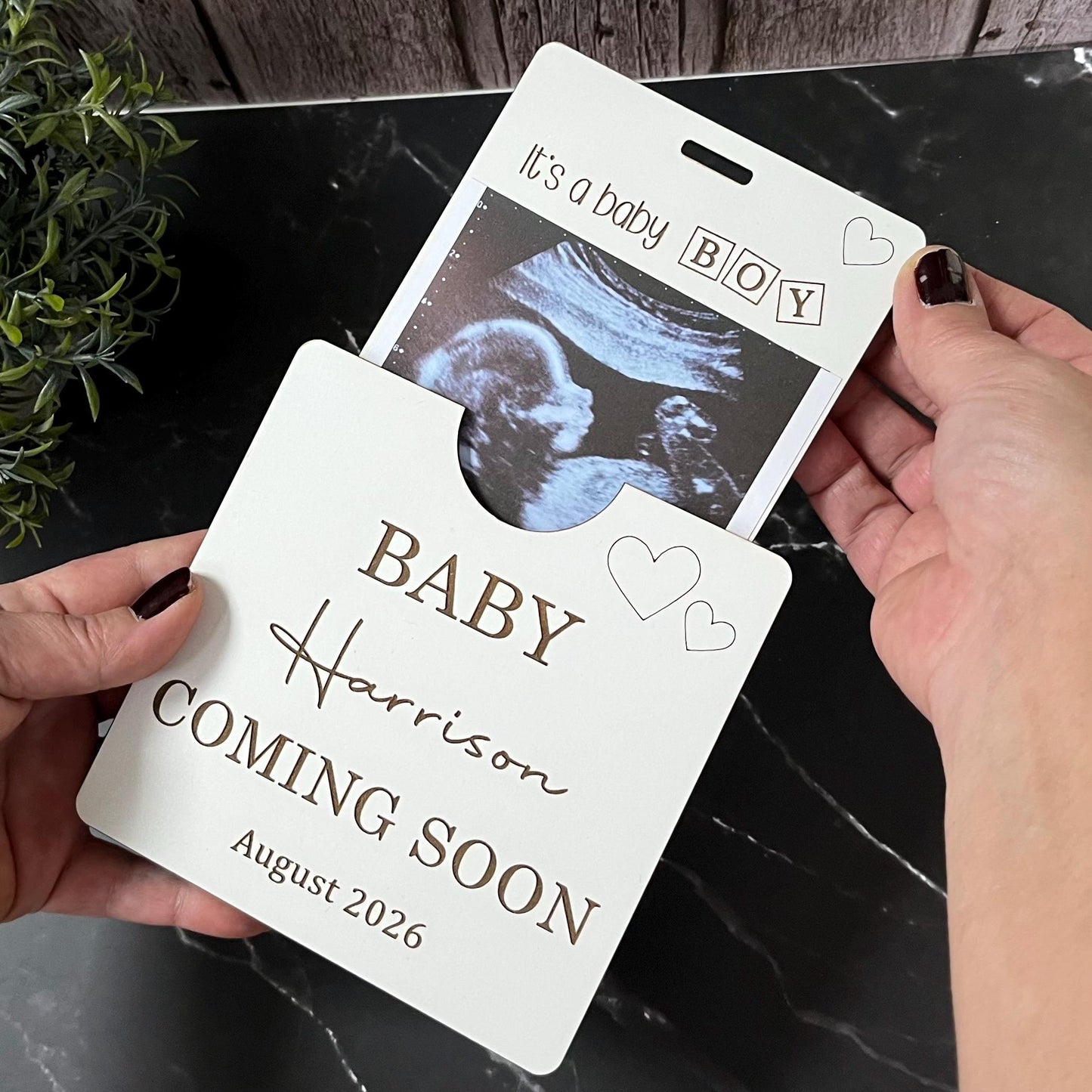 Pregnancy Anoucement, New Baby Photo Box Frame, Baby Scan Photo Frame, Baby Bump Announcement, Pregnancy Ultrasound Gift
