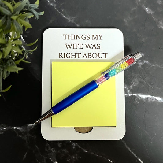 Funny Engraved Post-It Note Holder: Sarcastic Desk Organizer, Office Note Pad