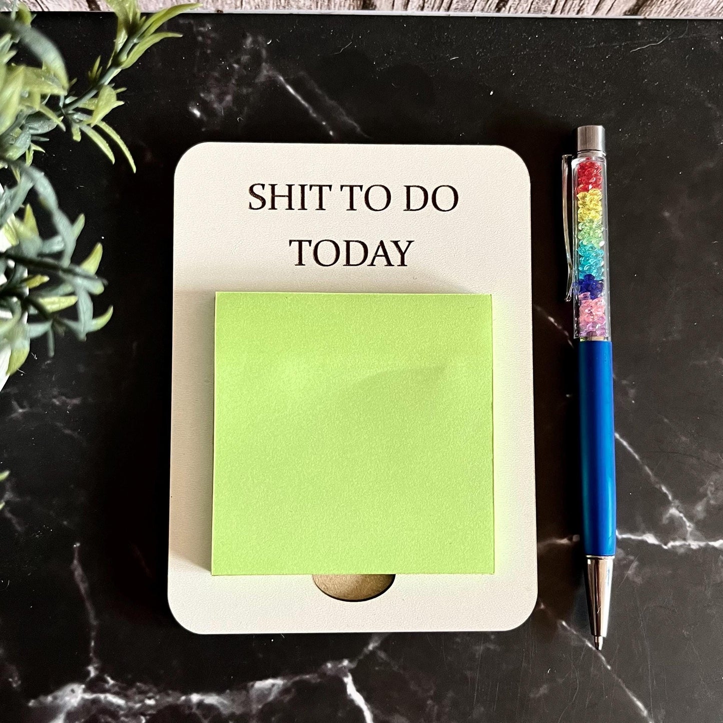 Funny Work Note Pad, Post-it Note Holder: Sarcastic Desk Organizer
