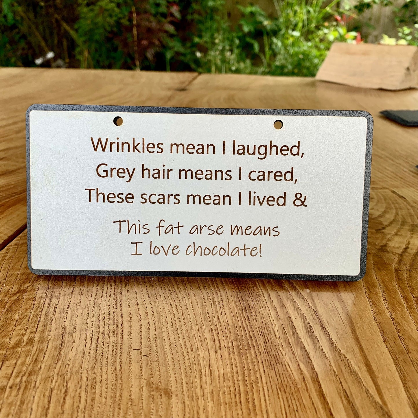 Funny Wooden Sign, Insulting decor, Rude Quote, Wrinkles Mean I Laughed, House Plaque
