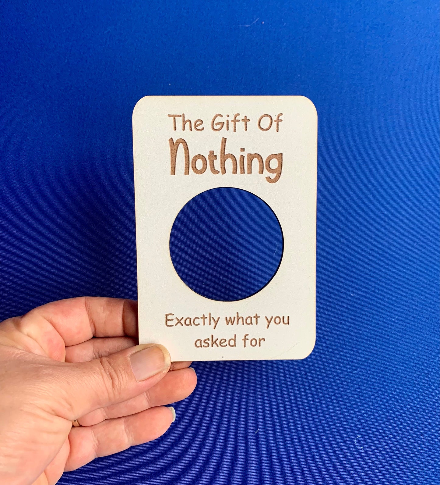 Gift Of Nothing Plaque: Funny Novelty Birthday Gift
