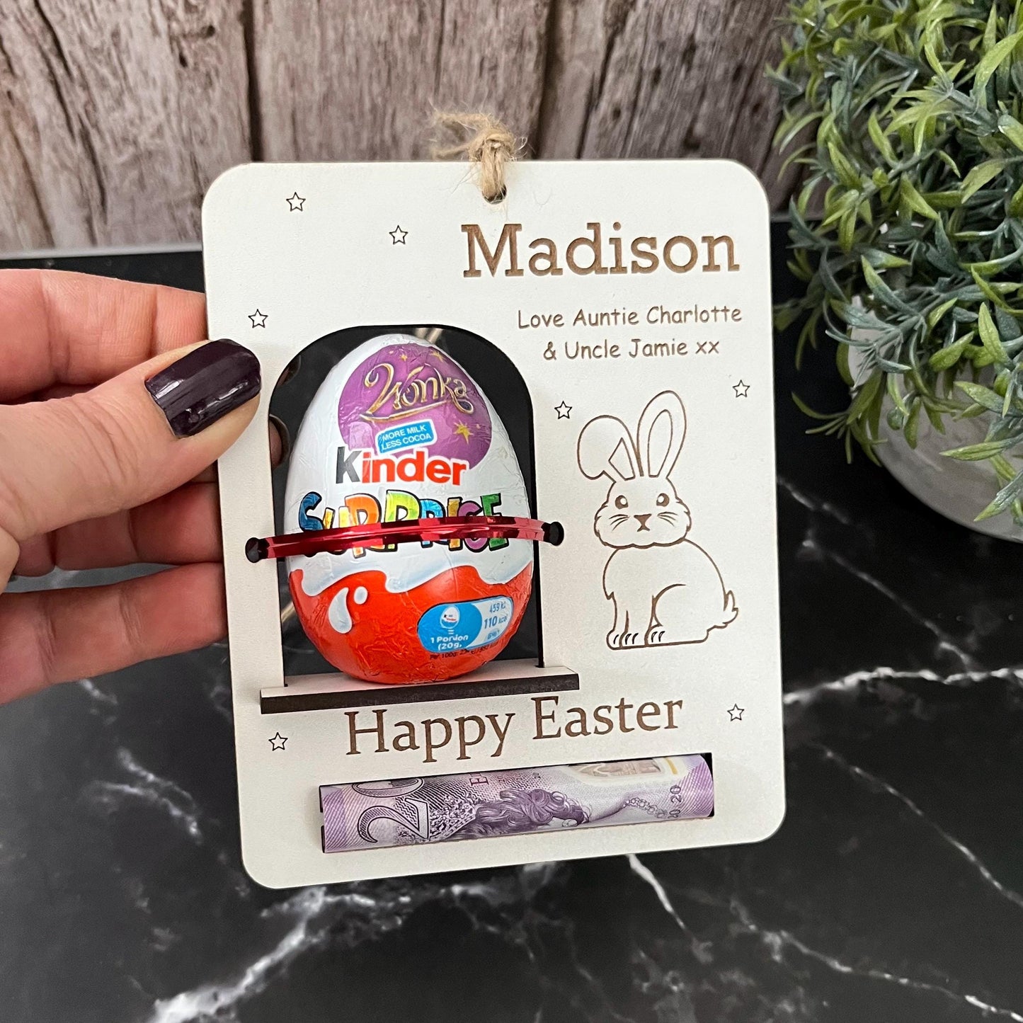 Easter Money Holder: Cash And Easter Egg Holder, Chocolate Personalised Envelope