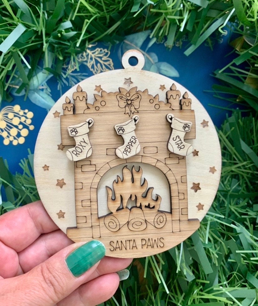 Personalised Pet Christmas Ornament: Family Tree Bauble, Up to 6 Stockings