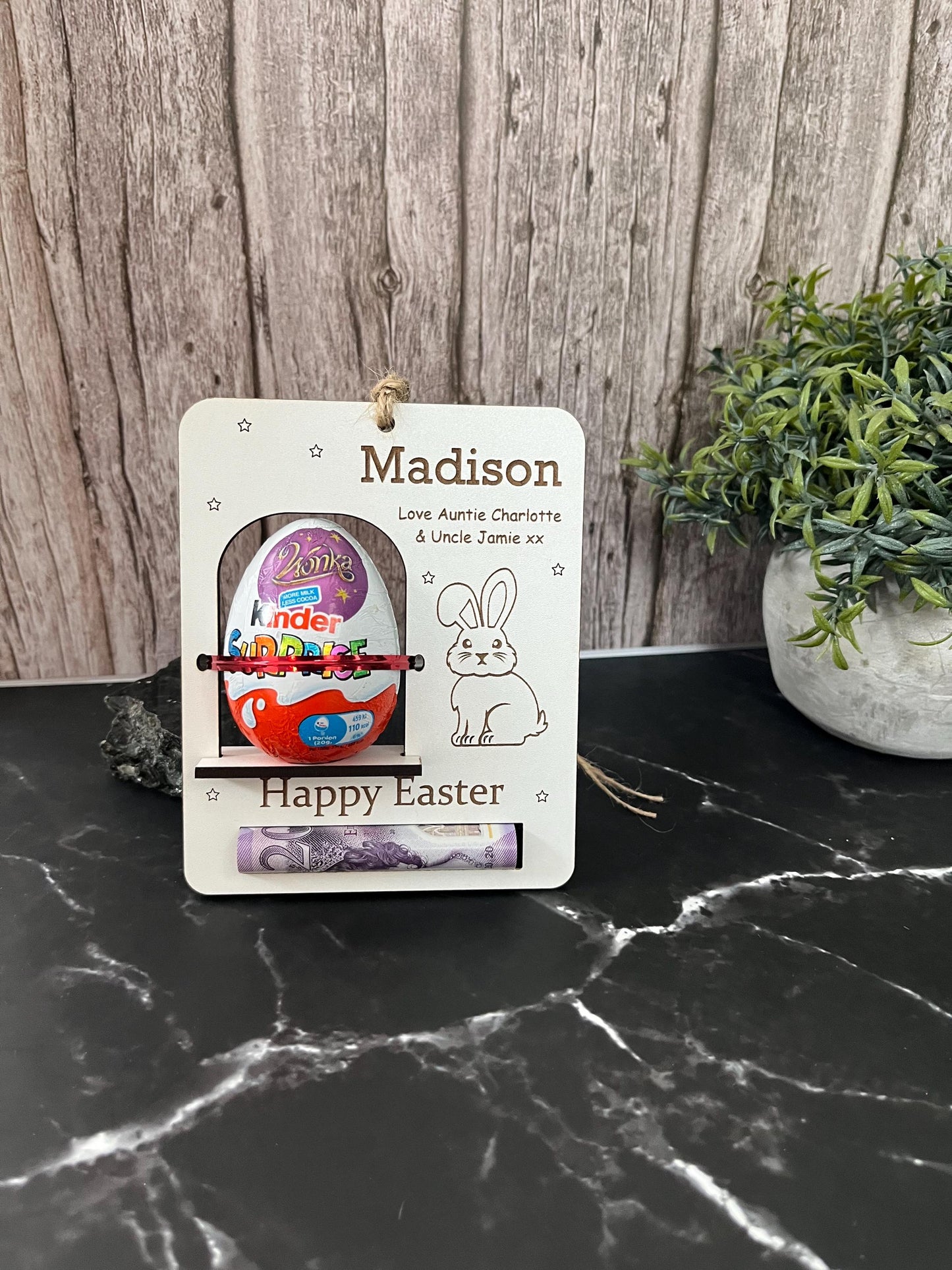 Easter Money Holder: Cash And Easter Egg Holder, Chocolate Personalised Envelope