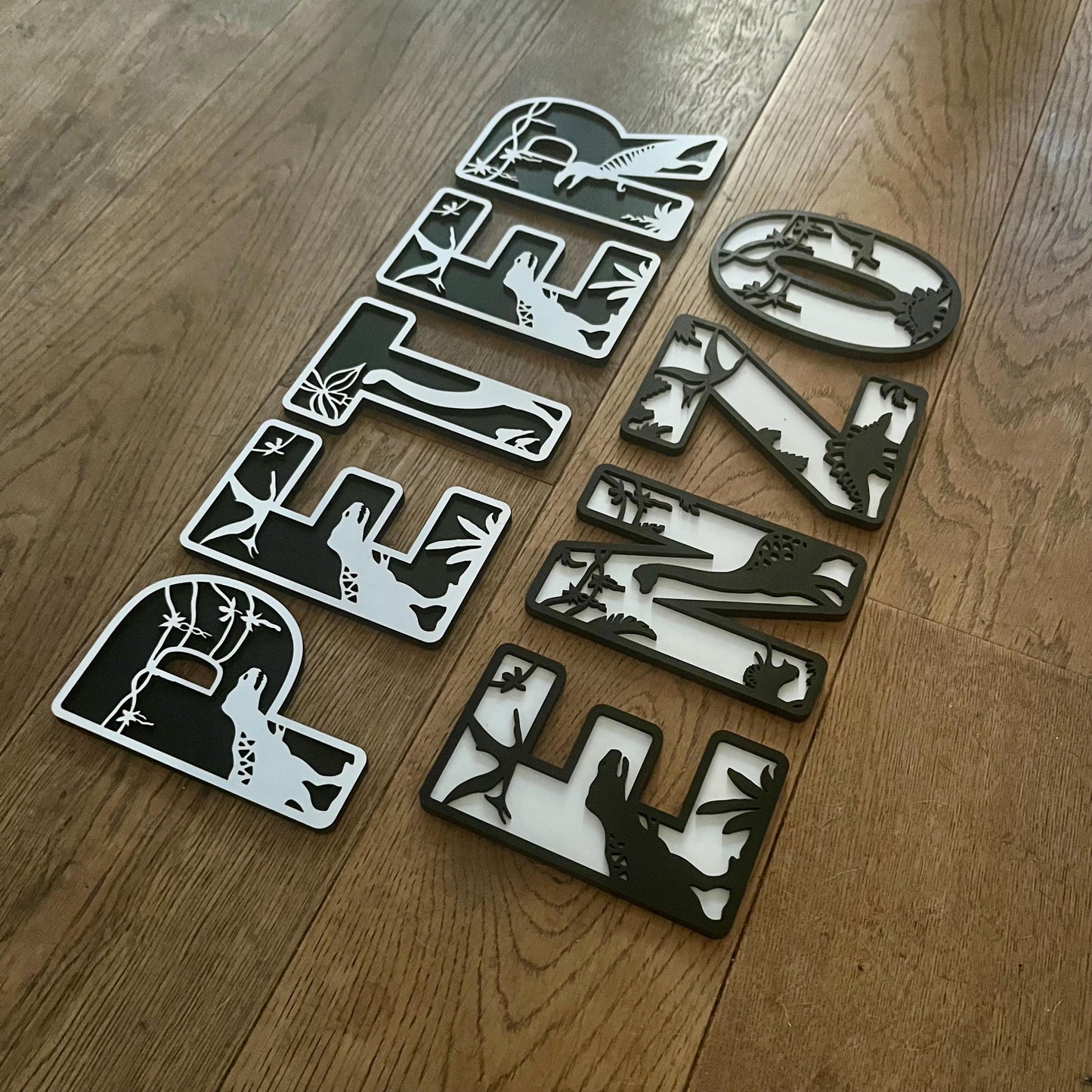 Dinosaur Name Sign, Dino Door Letter, Nursey Sign, Alphabet Custom Name Art.