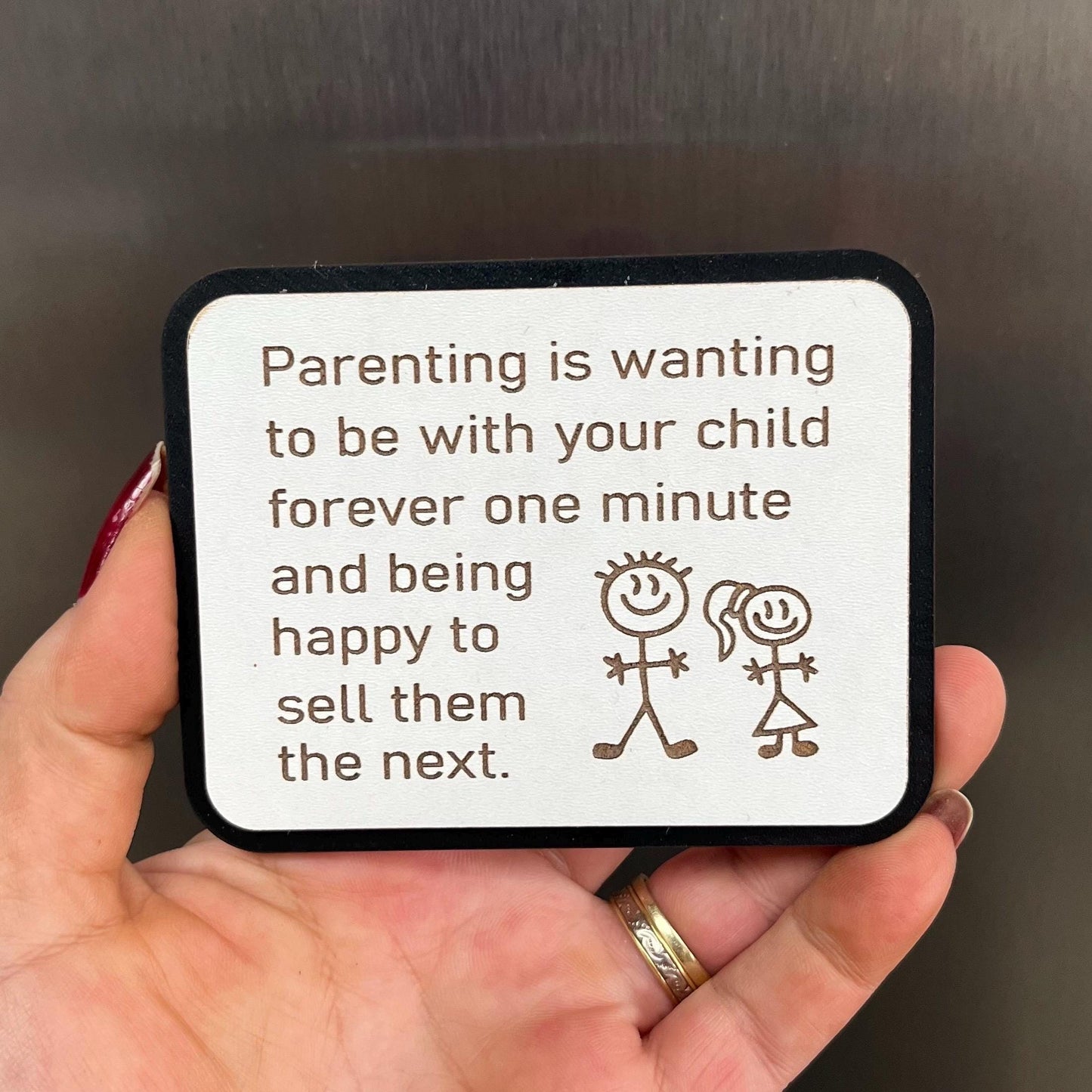 Funny Fridge Magnet: Wood Laser Engraved Quote, Funny Quote, Funny Mums Life Quote