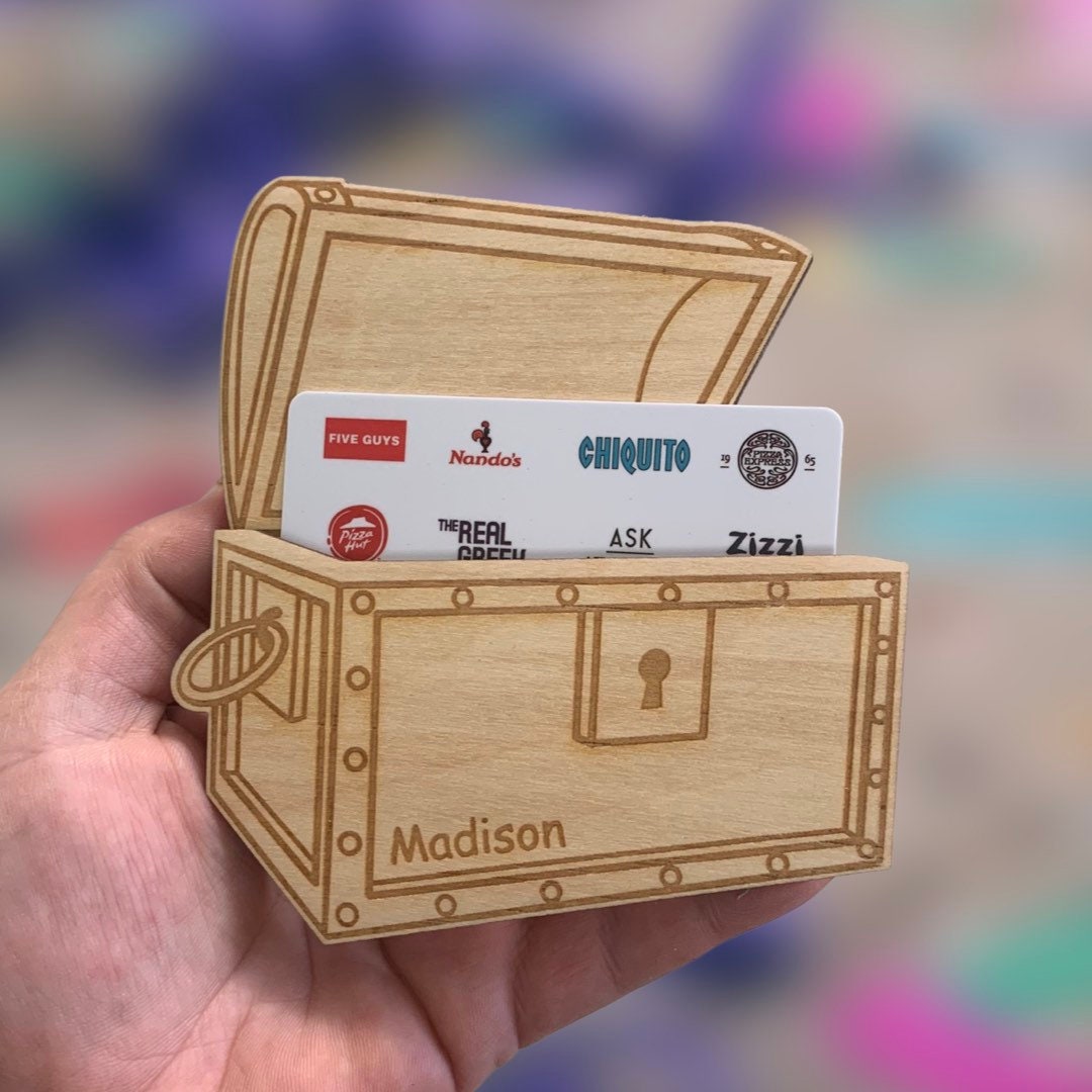 Personalized Birthday Gift Card Holder: Wooden Money Envelope