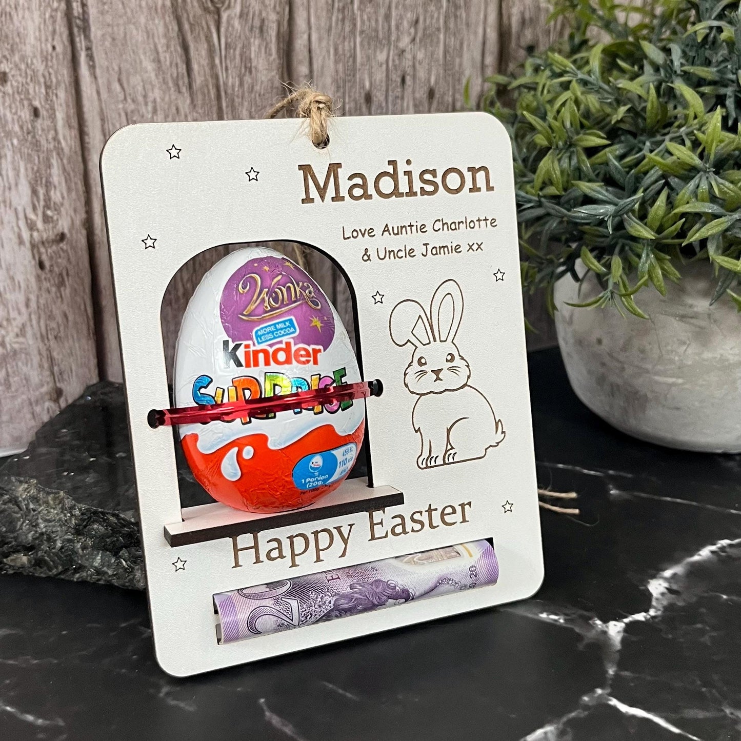 Easter Money Holder: Cash And Easter Egg Holder, Chocolate Personalised Envelope