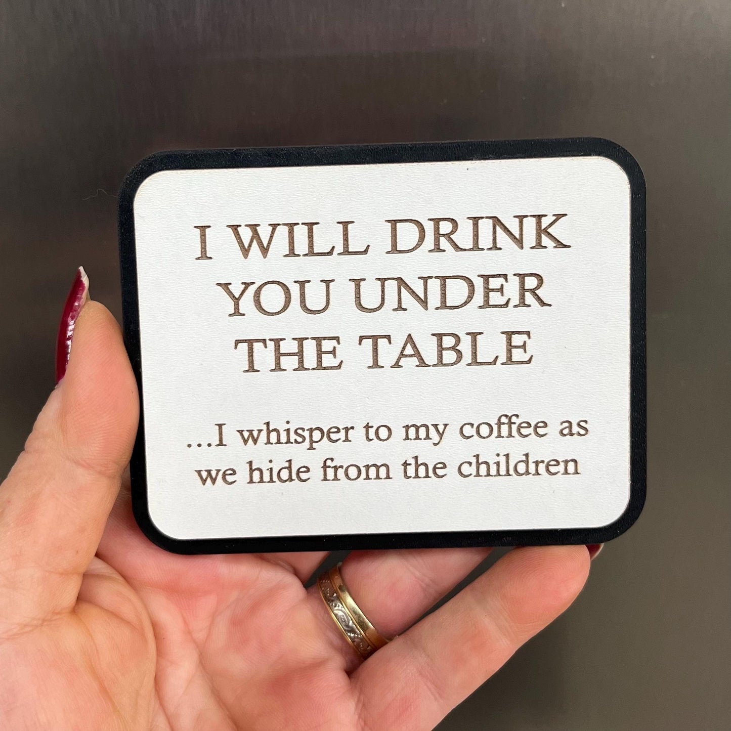 Funny Fridge Magnet: Wood Laser Engraved Quote, Funny Quote, Funny Mums Life Quote