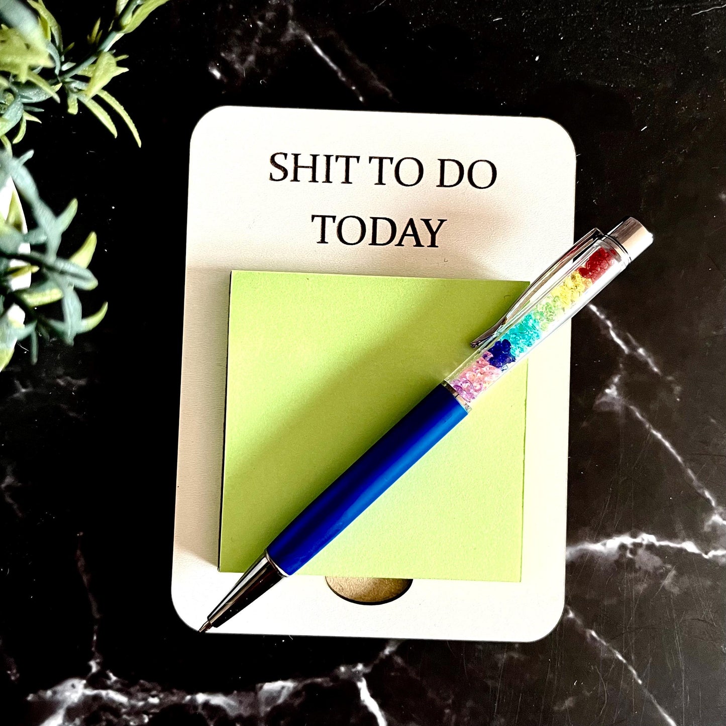 Funny Work Note Pad, Post-it Note Holder: Sarcastic Desk Organizer