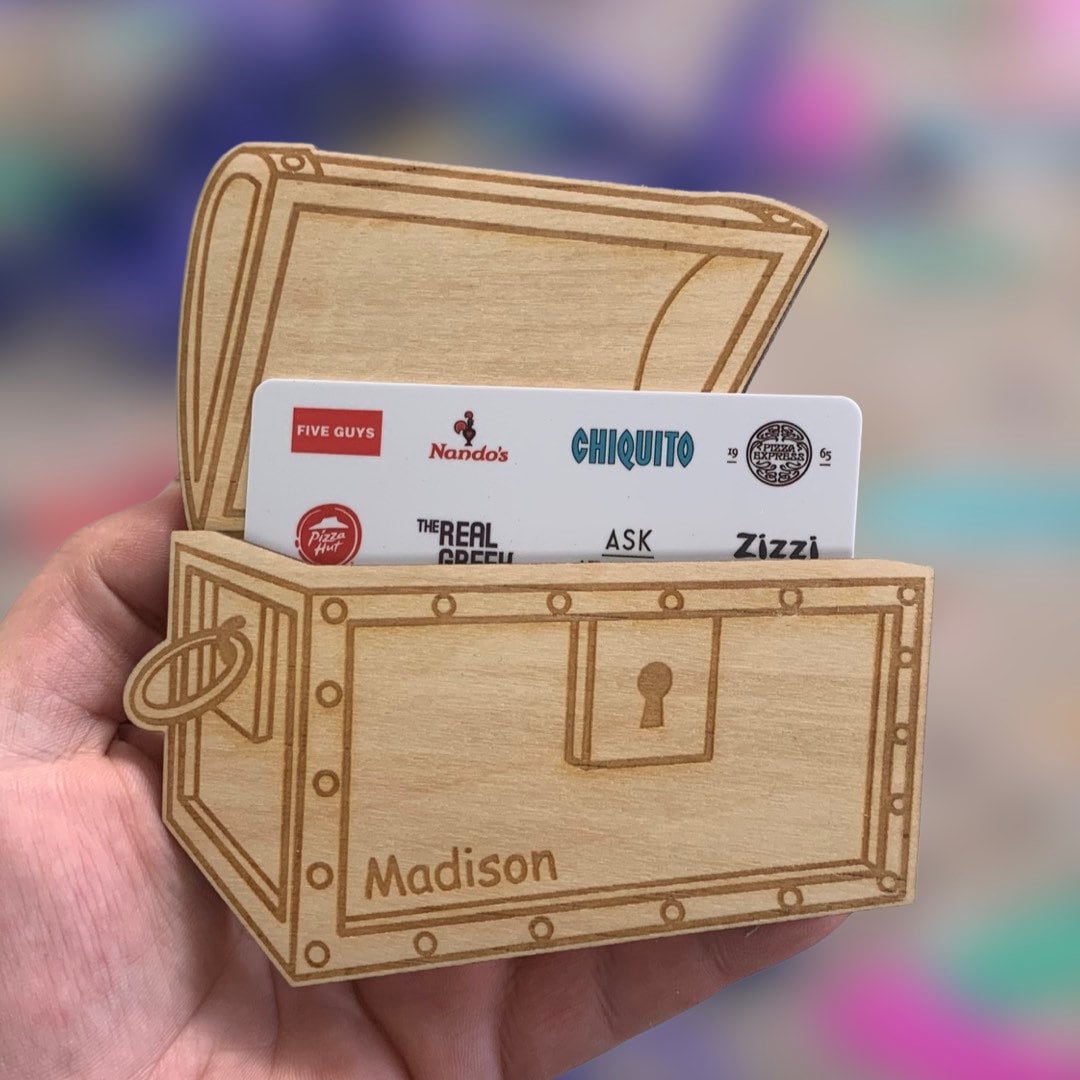Personalized Birthday Gift Card Holder: Wooden Money Envelope