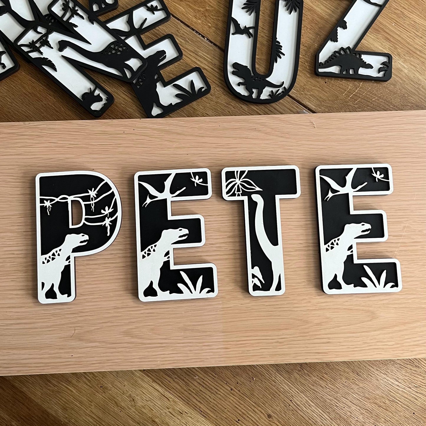 Dinosaur Name Sign, Dino Door Letter, Nursey Sign, Alphabet Custom Name Art.